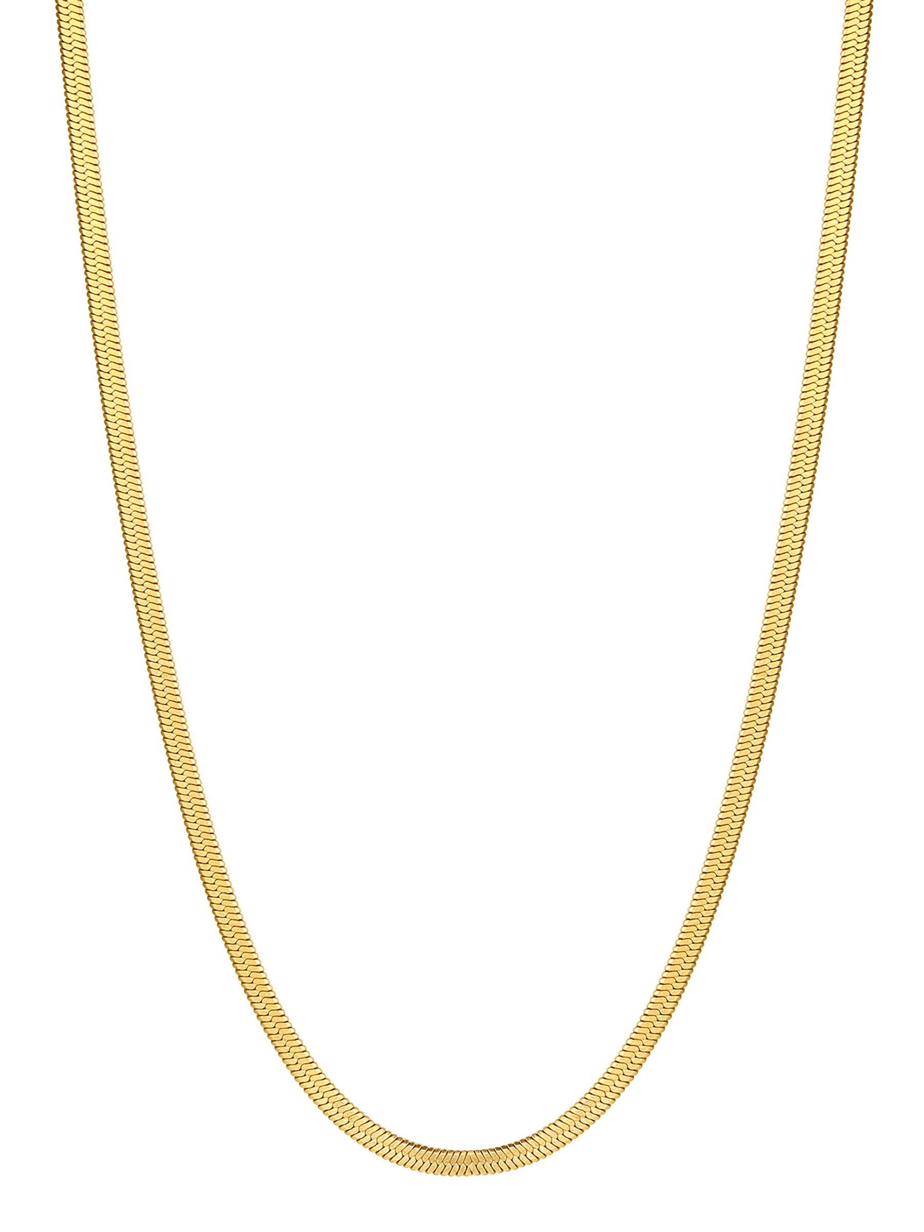 Hey Happiness Schlangenkette aus Edelstahl, 46-53,5 cm verstellbar, Herren Snake Halskette, Wasserfeste Herren Kette