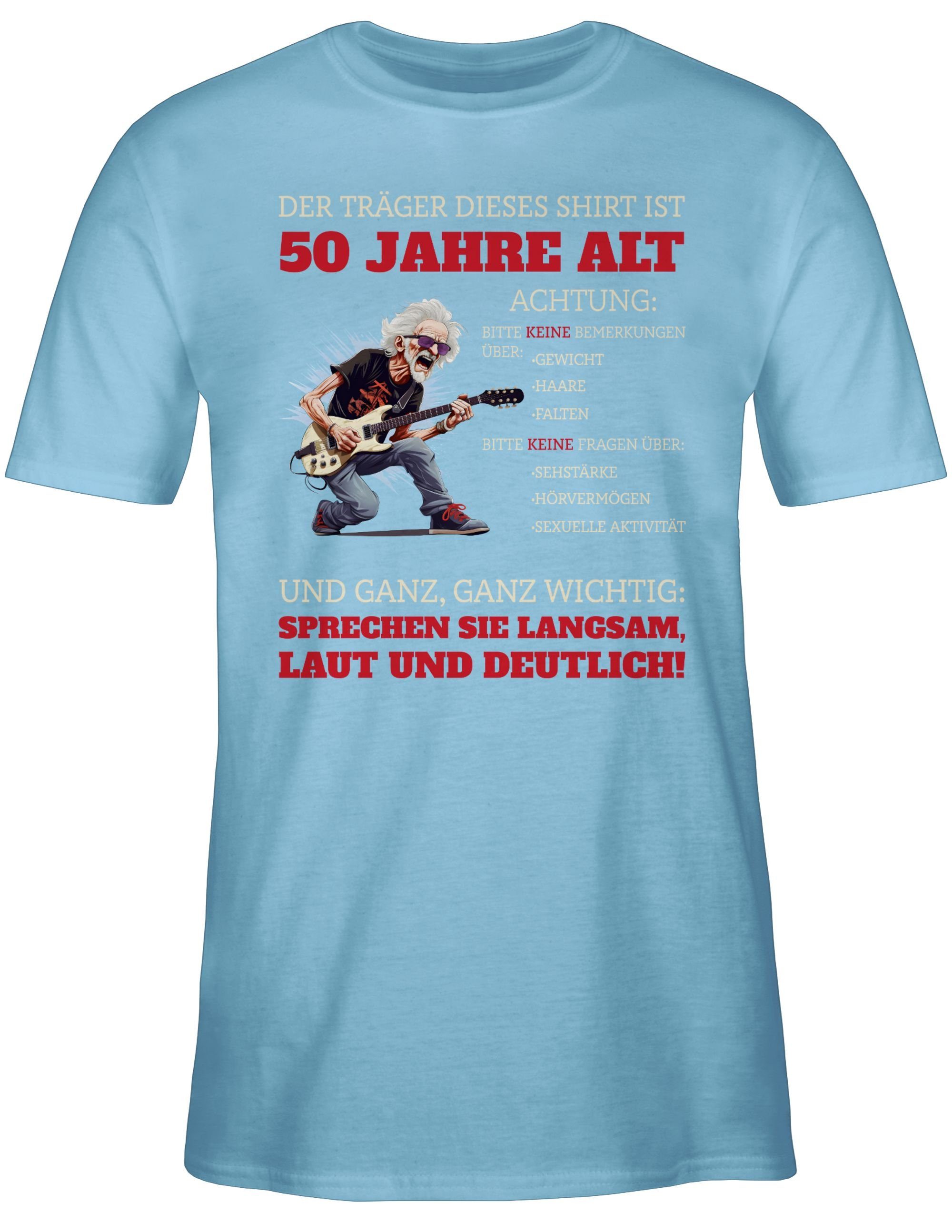 Hellblau dieses Shirt ist Träger Shirtracer 50. T-Shirt 50 Jahre Geburtstag Der 50 Sack 02 Alter -