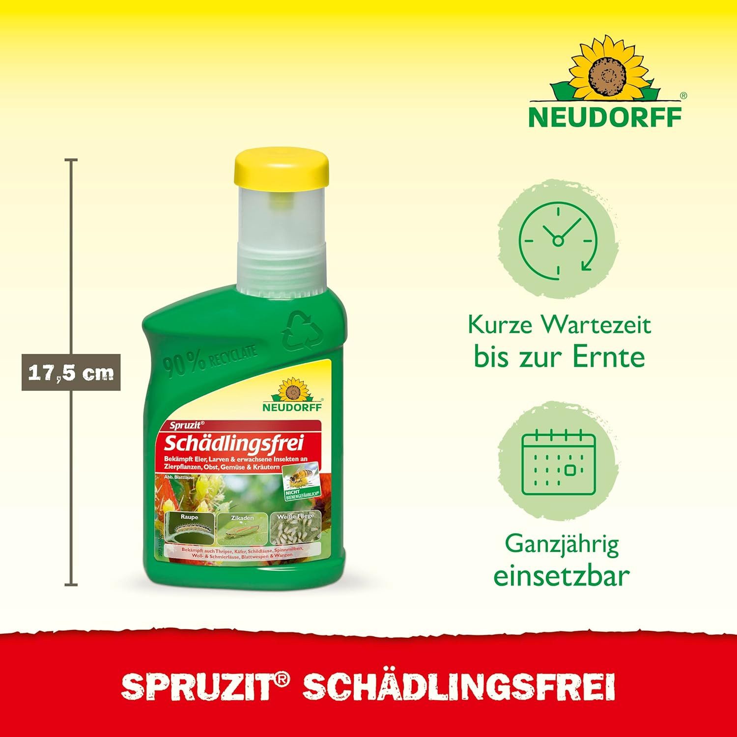 Neudorff Insektenspray Spruzit Schädlingsfrei 250 ml Konzentrat, 250 ml, biologische Bekämpfung von Schädlingen