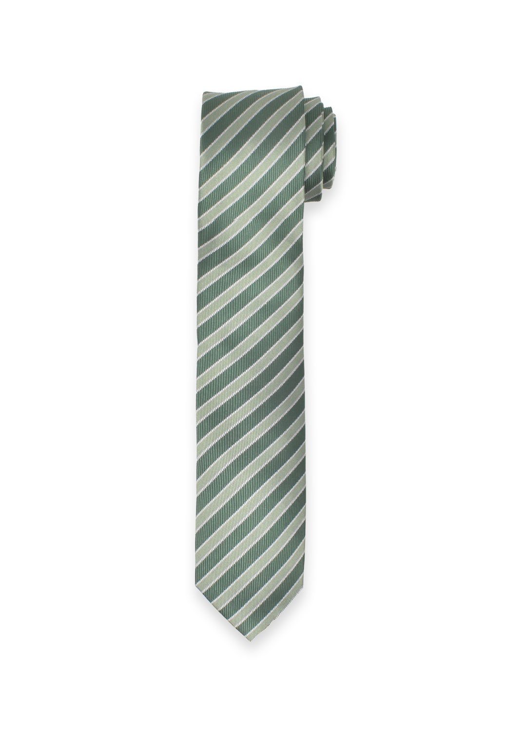 Krawatte Gestreift cm - - Hellgrün/Dunkelgrün Krawatte MARVELIS - 6,5
