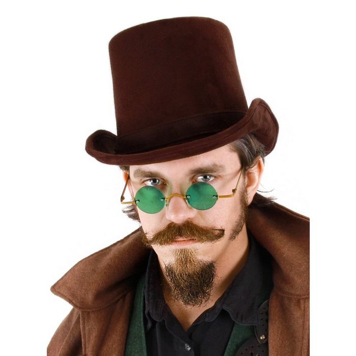 Elope Kostüm Kutscherhut braun Stilechte Kopfbedeckung für Steampunk-Abenteuer