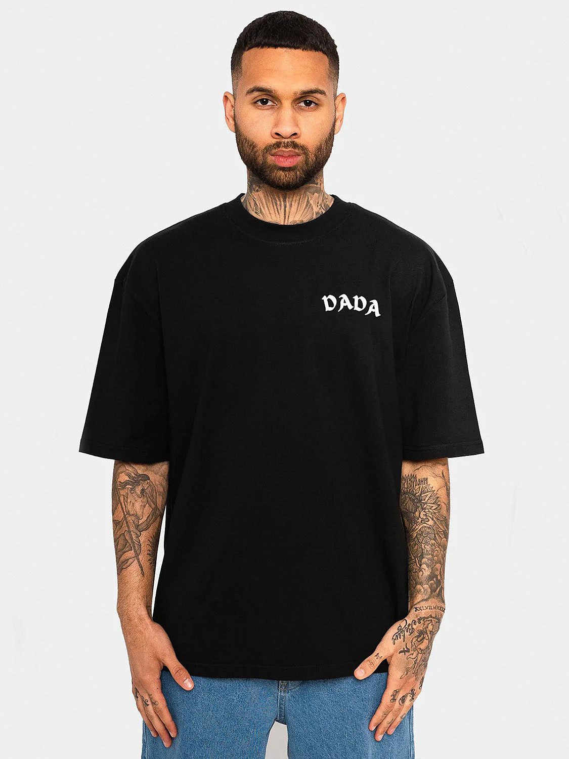 DADA Supreme T-Shirt Oversize Fit mit Kreis-Print und Seitendetail New Crow günstig online kaufen