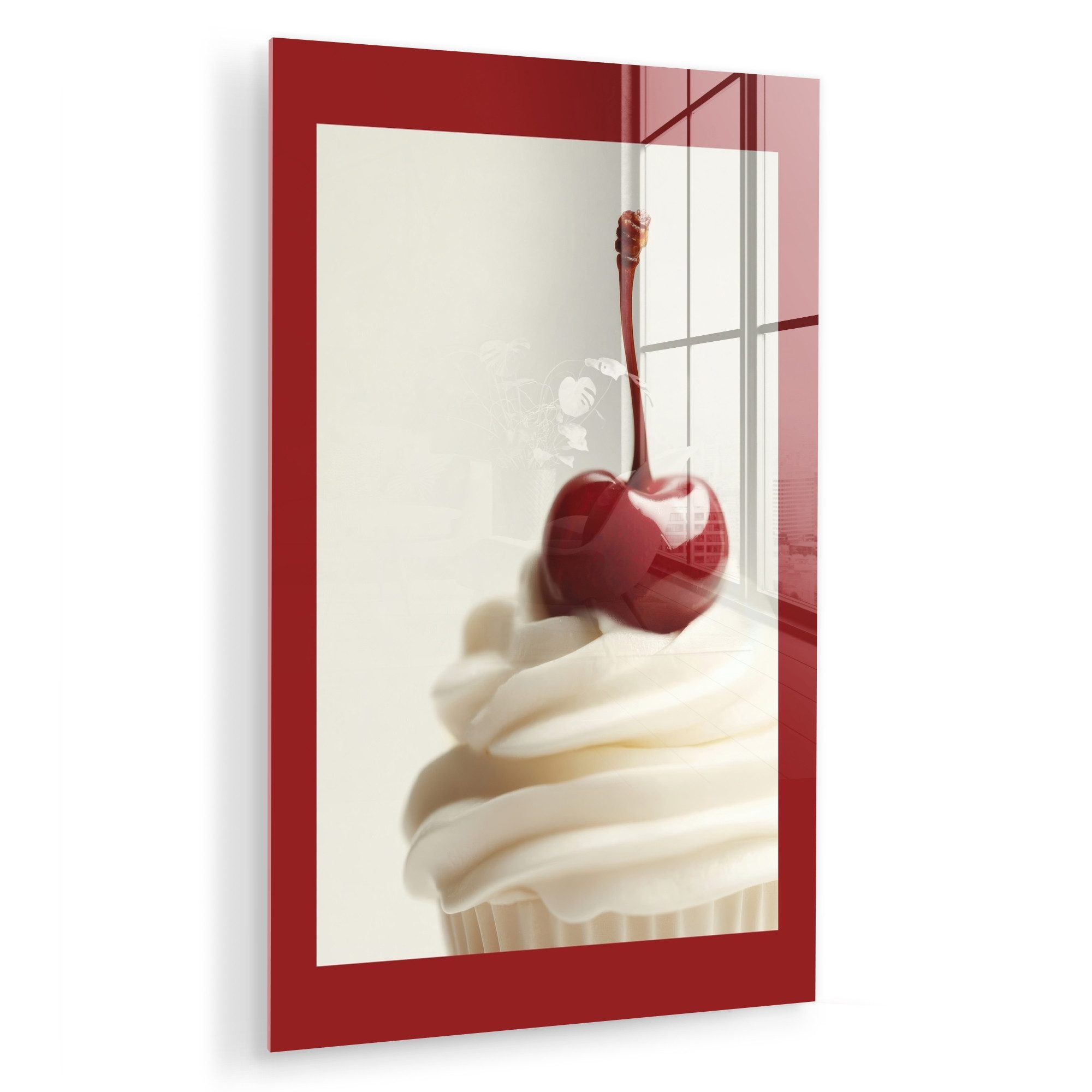 MuchoWow Acrylglasbild Cupcake - Kirsche - günstig online kaufen