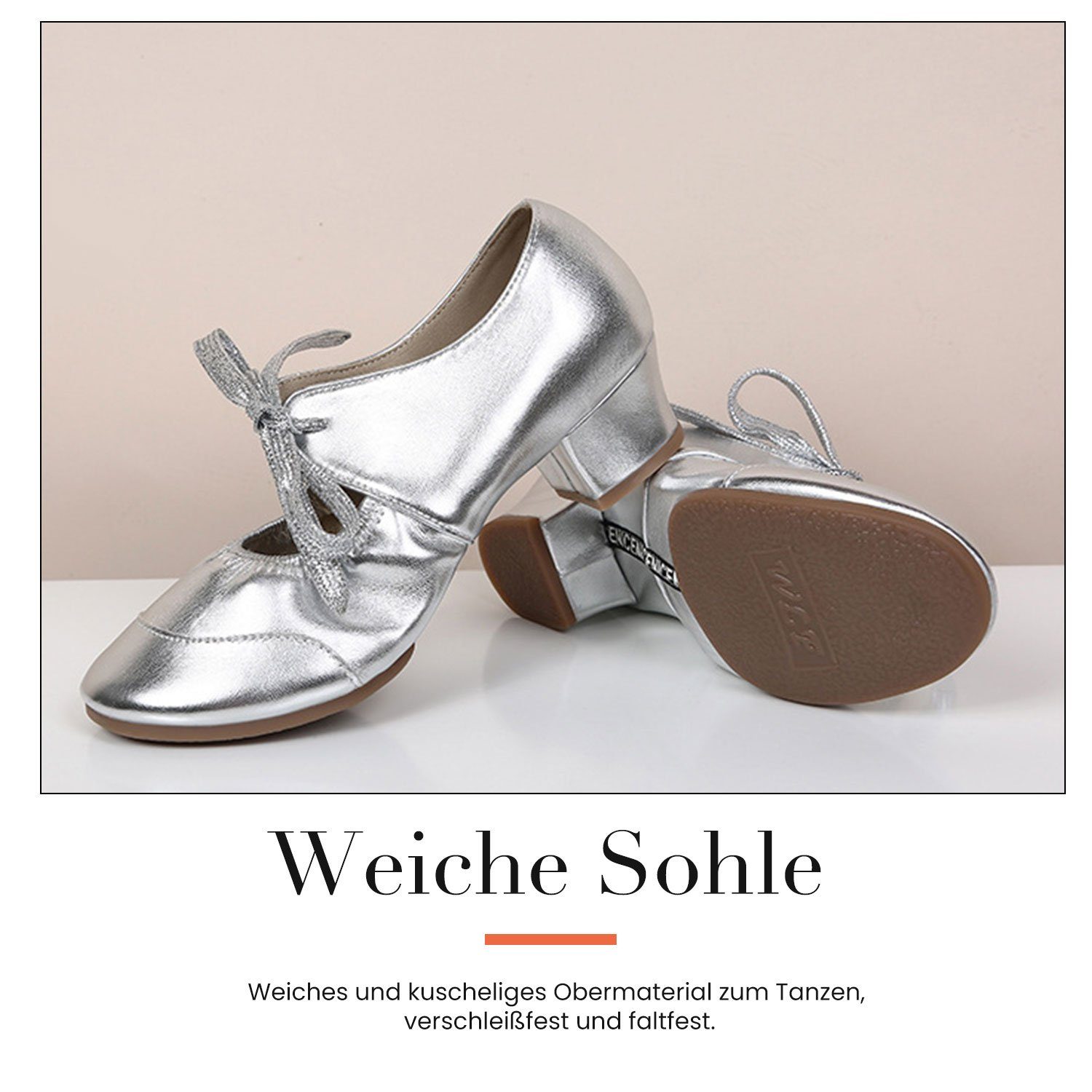 mit Tanzschuh schnüren Latein Daisred Tanzschuhe Schnürsenkel Salsa Weiß Damen