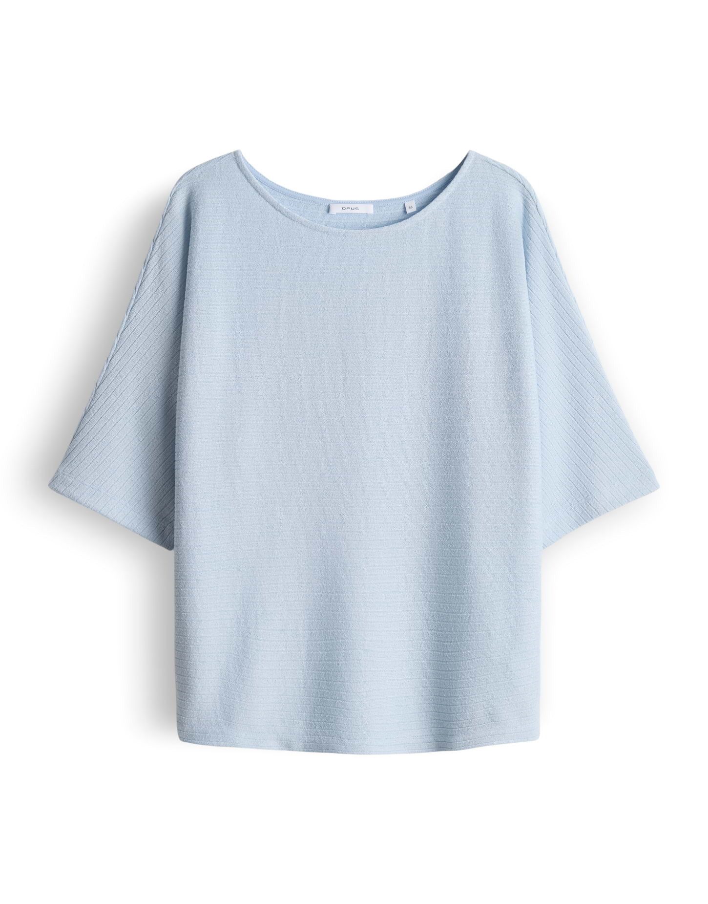 OPUS Kurzarmshirt Jerseyshirt mit dezenter Rippstruktur Lockerer Schnitt, w günstig online kaufen