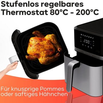 ProfiCook Heißluftfritteuse PC-FR 1269 H, mit 8L Nutzinhalt & 7 Programmen, ohne Öl