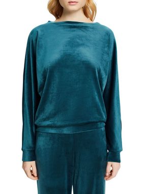 Esprit Pyjamaoberteil Loungewear-Sweatshirt aus Samt