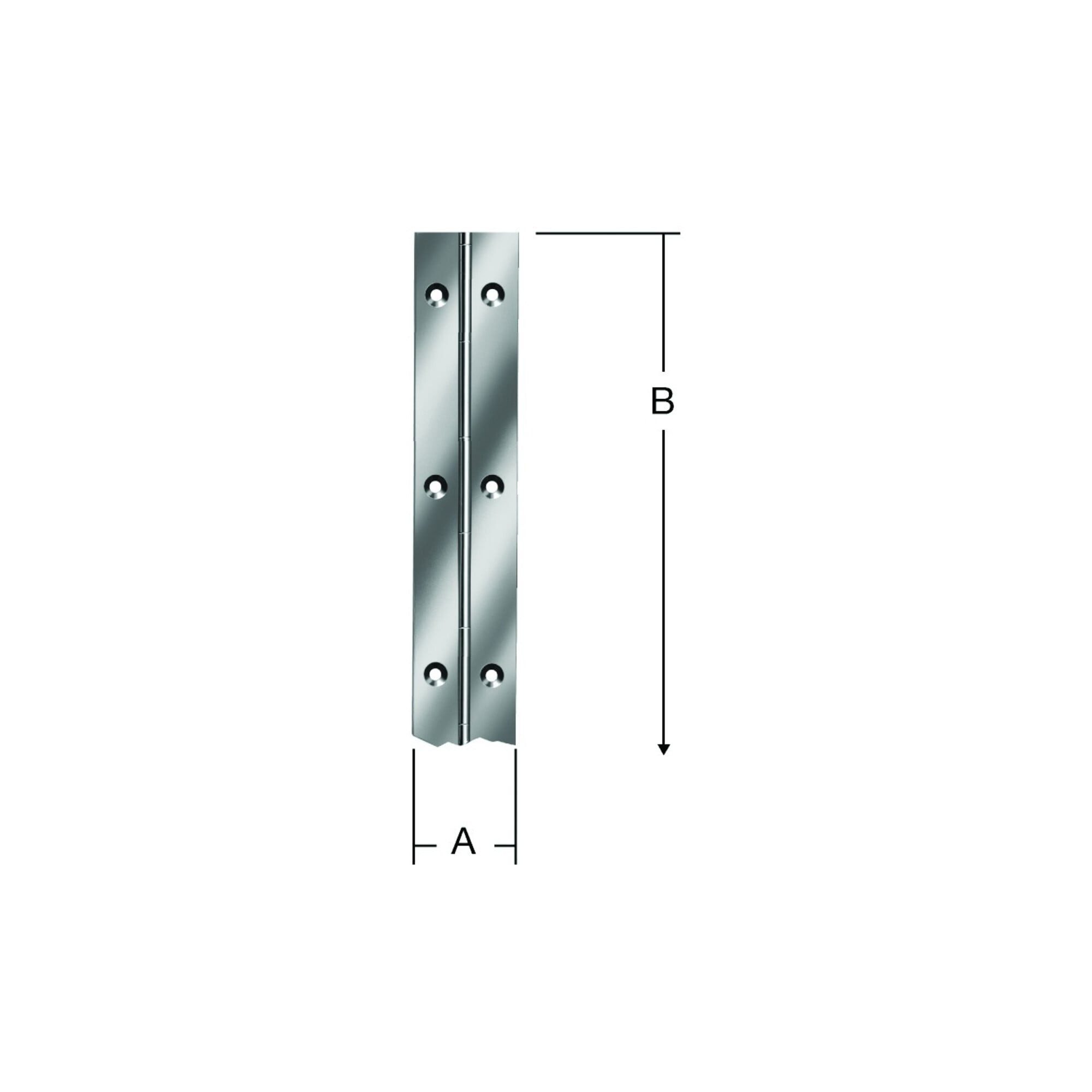 Vormann Möbelbeschlag VORMANN Stangenscharnier B 32mm,L 2040mm Edelstahl rostfrei