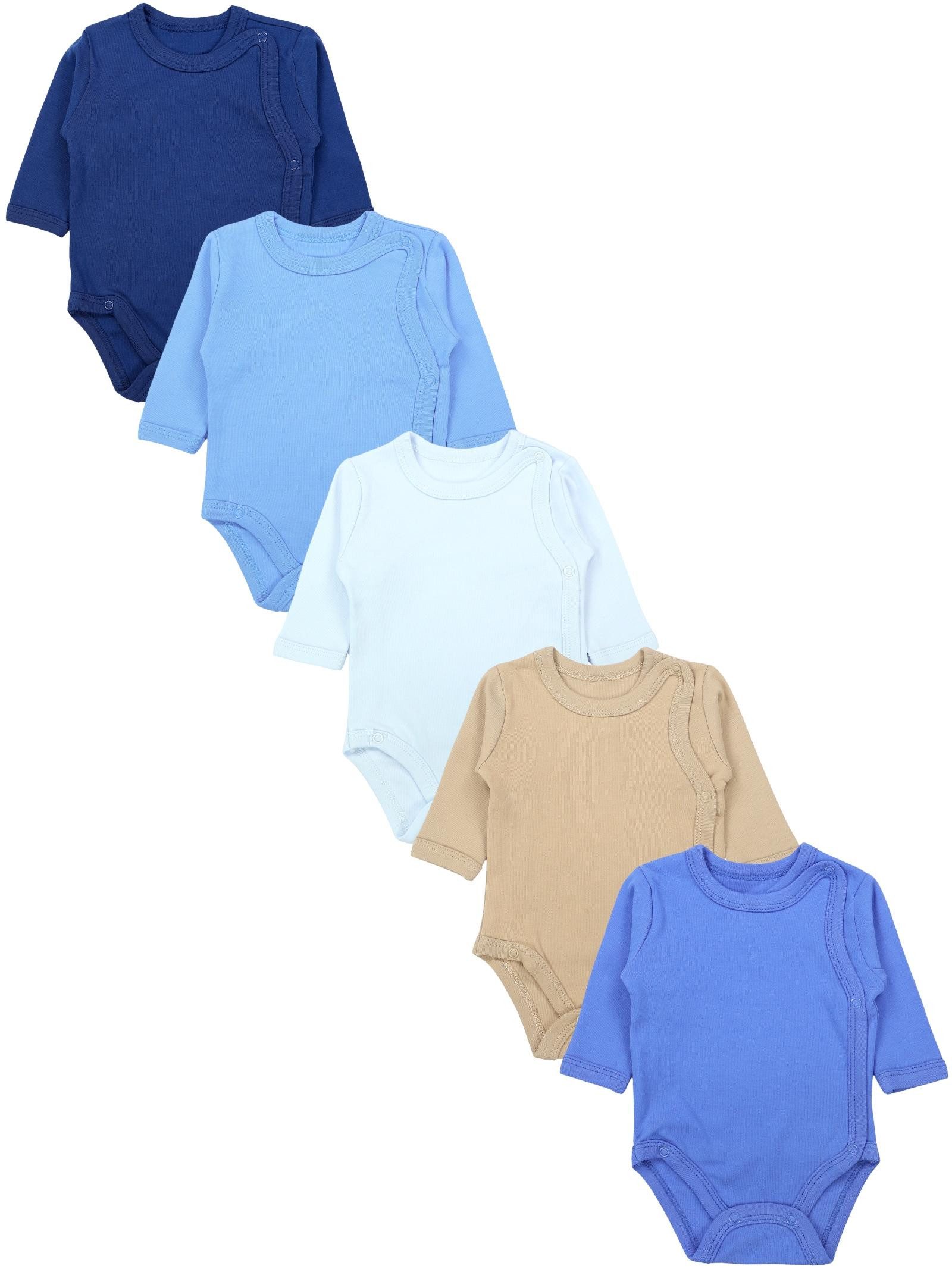 TupTam Wickelbody TupTam Baby Unisex Langarm Wickelbody Print / Uni 5er Pack