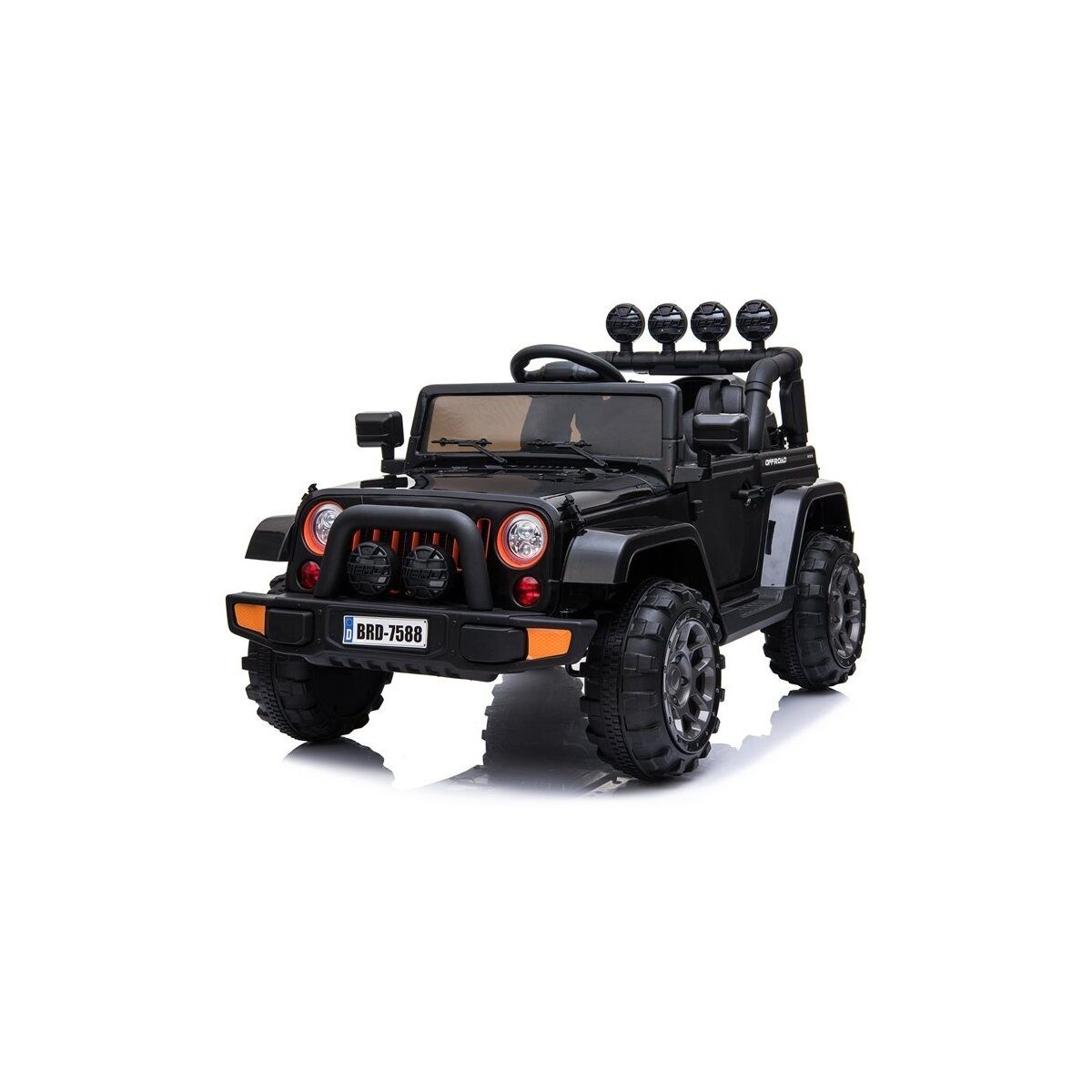 Wisam Elektro-Kinderauto Kinderfahrzeug Jeep BRD-7588 Schwarz