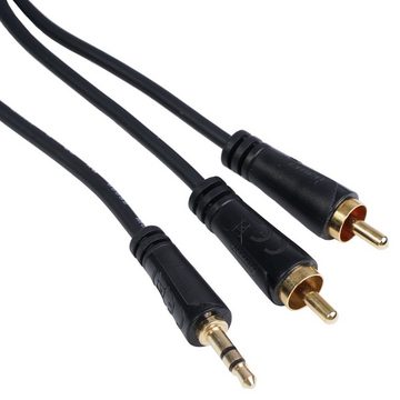 Hama 1,5m Audio Adapter-Kabel AUX vergoldet Audio-Kabel, 3,5-mm-Klinke, RCA-Stecker, Keine (150 cm), 3,5mm Klinken-Stecker auf 2x Chinch RCA Klinken-Kabel Audio-Adapter