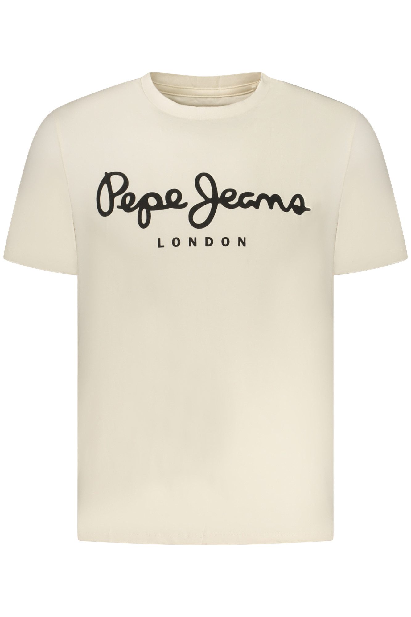Pepe Jeans T-Shirt Herren Kurzarm T-Shirt Beige - Slim Fit