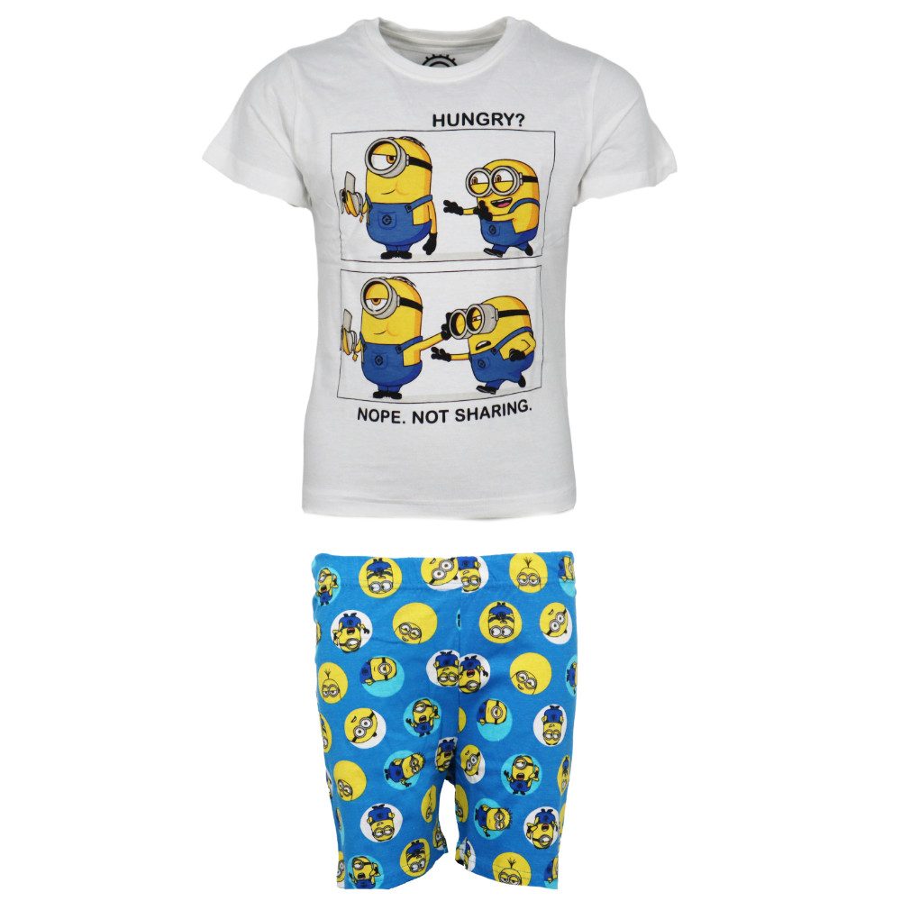 Minions Schlafanzug Die Minions Kinder Jungen Pyjama Schlafanzug 100% Baumwolle Gr. 104 bis 134