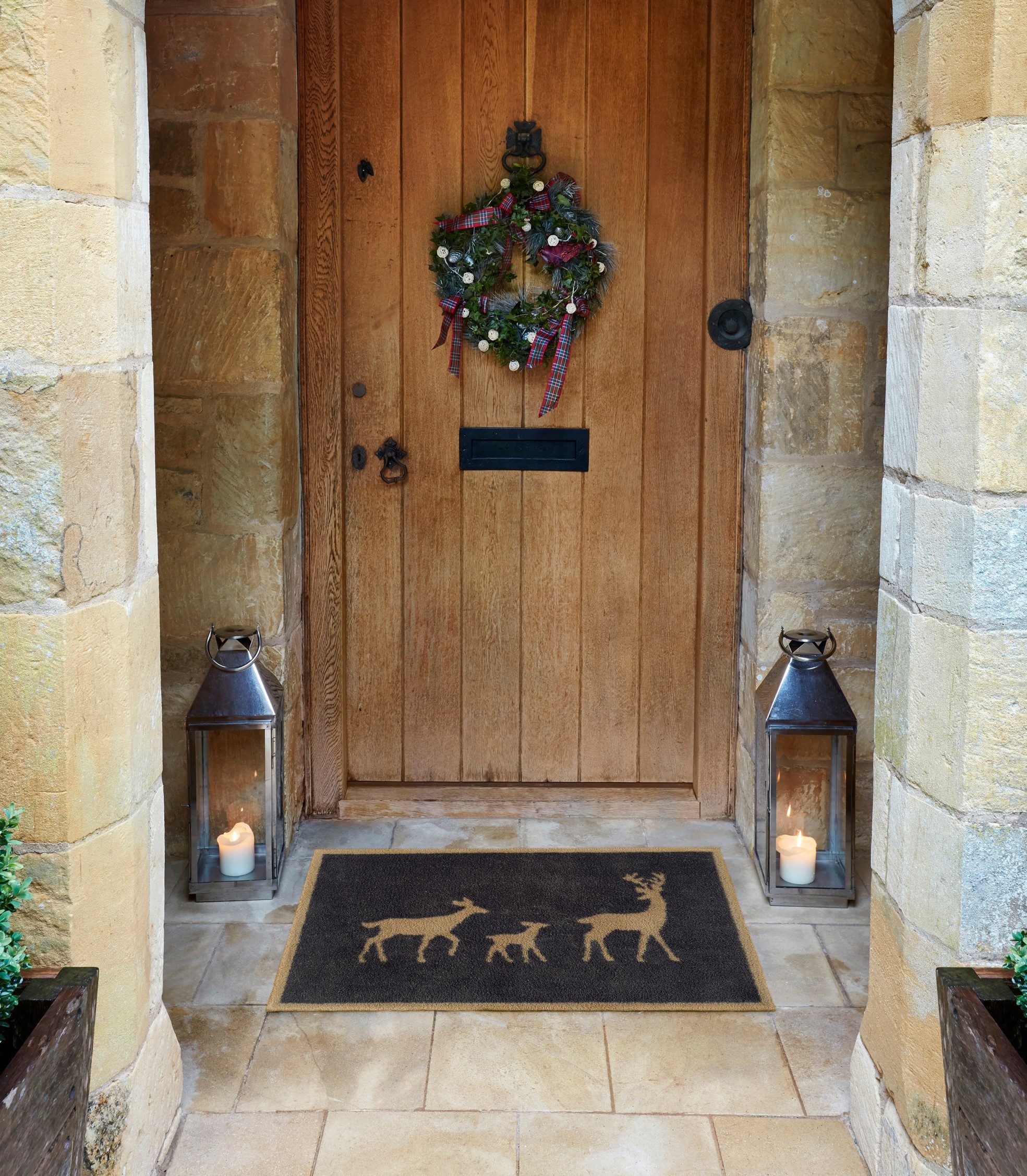 Turtle Mat Fußmatte Deer Family Gold, rechteckig, Höhe: 9 mm, waschbar und günstig online kaufen