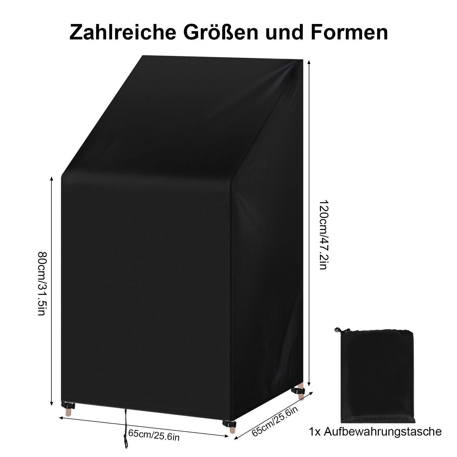 420D Zugband Oxford-Gewebe, mit (1-St), Anti-UV Woltu Gartenmöbel-Schutzhülle