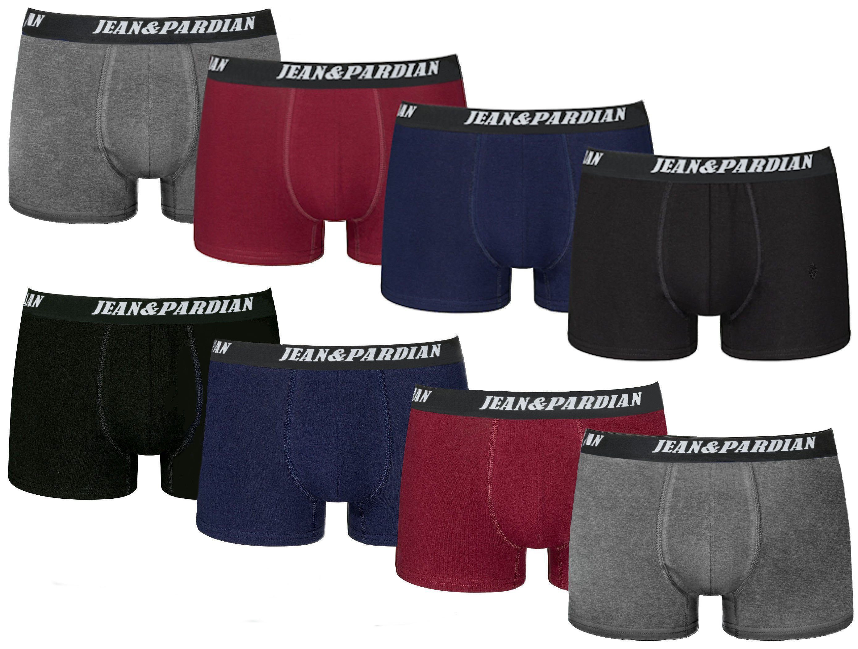 Jean&Pardian Boxershorts für Herren aus Baumwolle im 8er & 12er Pack - Retr günstig online kaufen