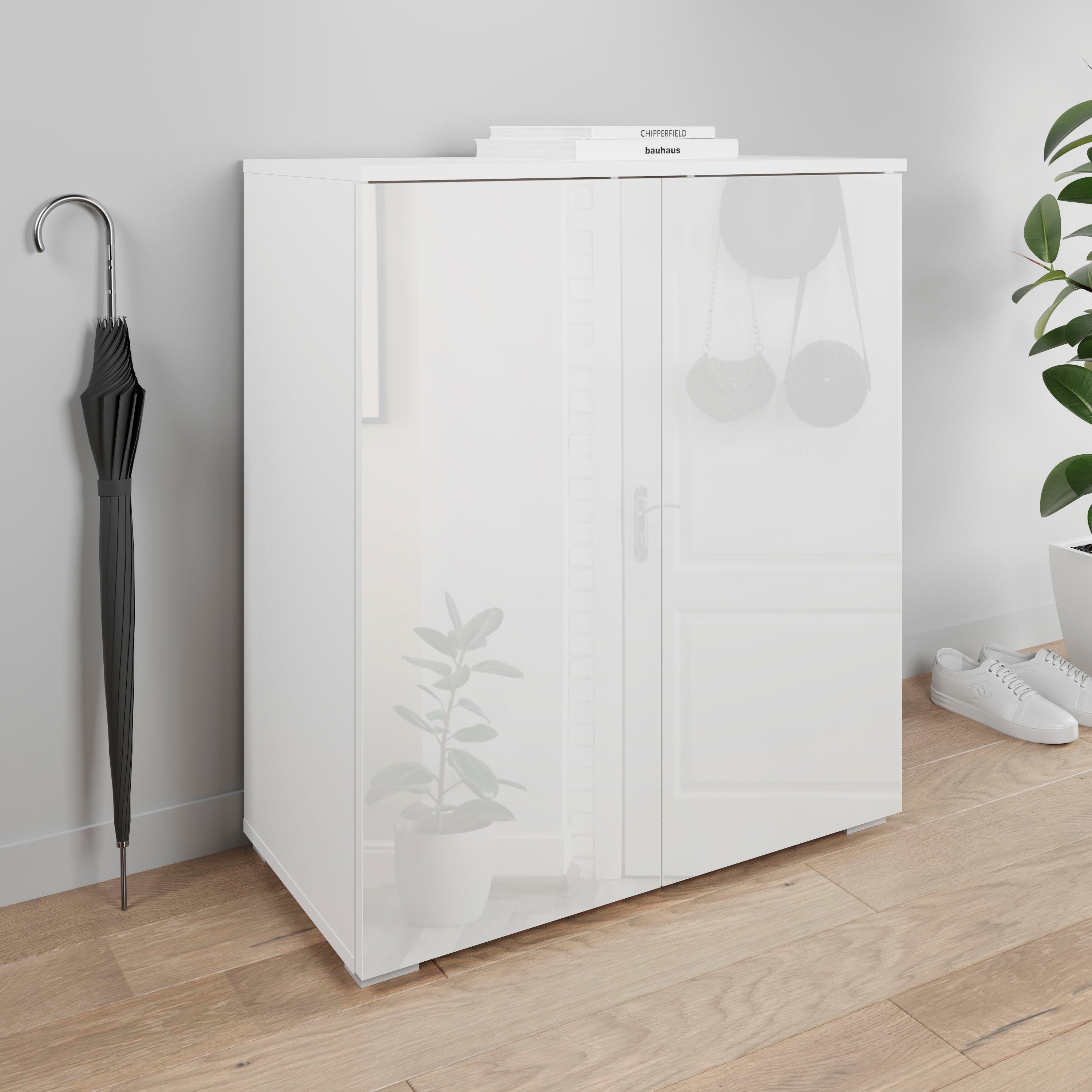 OTTO home Schuhkommode Paris, zwei Türen mit verstellbaren Einlegeböden, Breite 70cm