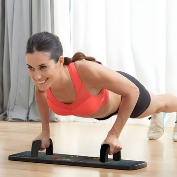 Retoo Liegestützgriffe Push Up Board 16 in 1 Liegestütze Brett Muskel Krafttraining Muscle (13w1 Push Up Board 2 x Griffe 8 x Rutschfeste Gummibänder), Training des ganzen Körper, Ausgezeichnet hergestellt, Klappbar