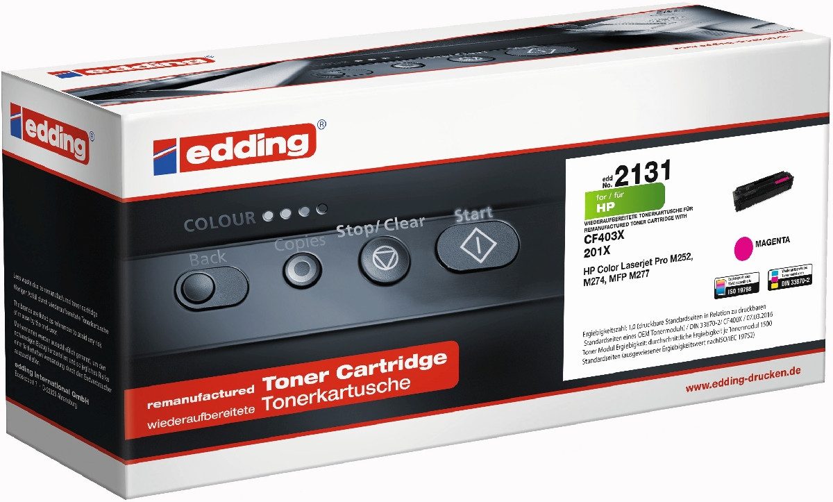 edding Tonerpatrone Tonerkartusche kompatibel mit HP CF403X magenta