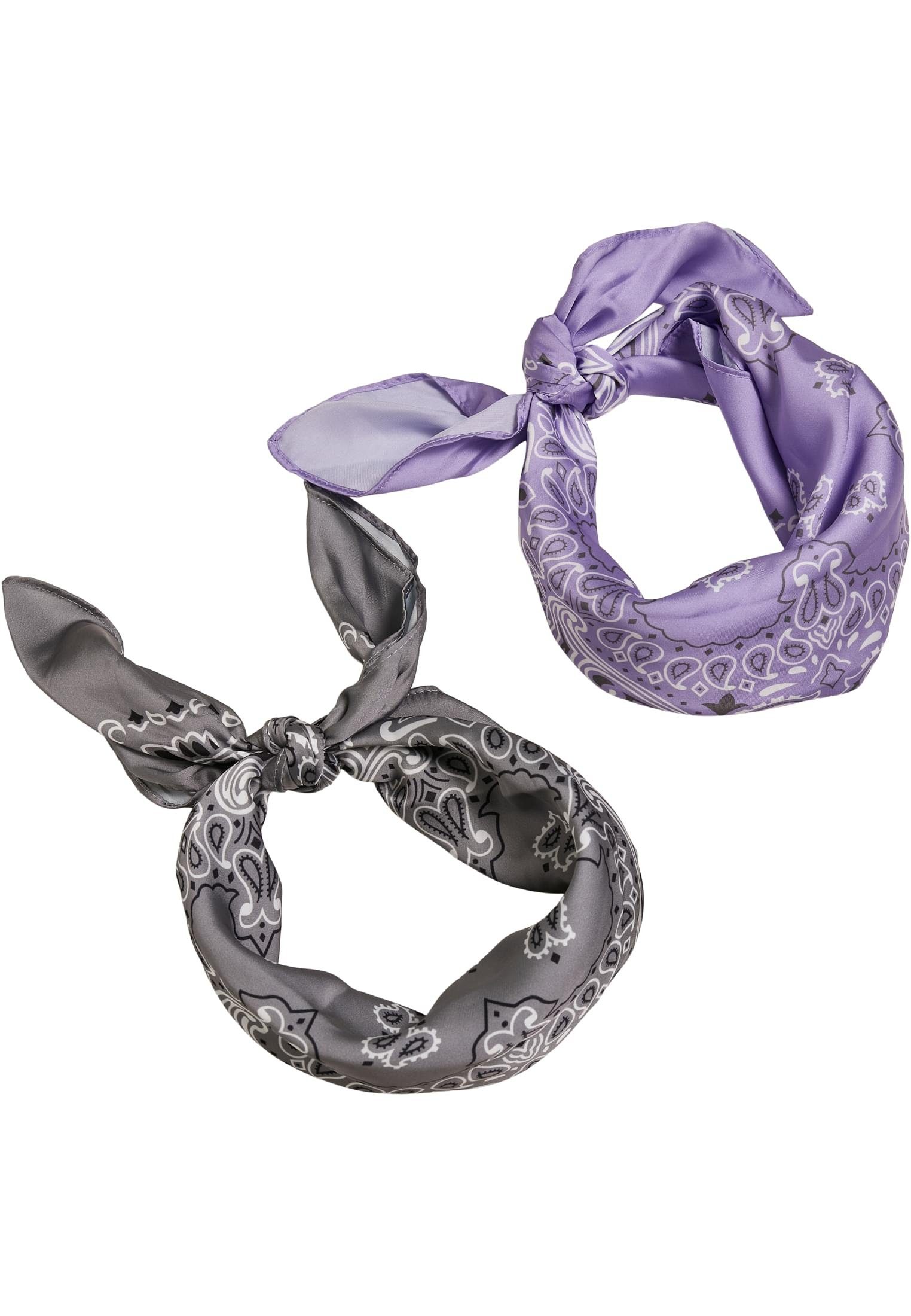 CLASSICS Unisex Satin lavender/asphalt Bandana URBAN (1-St) Loop 2-Pack,