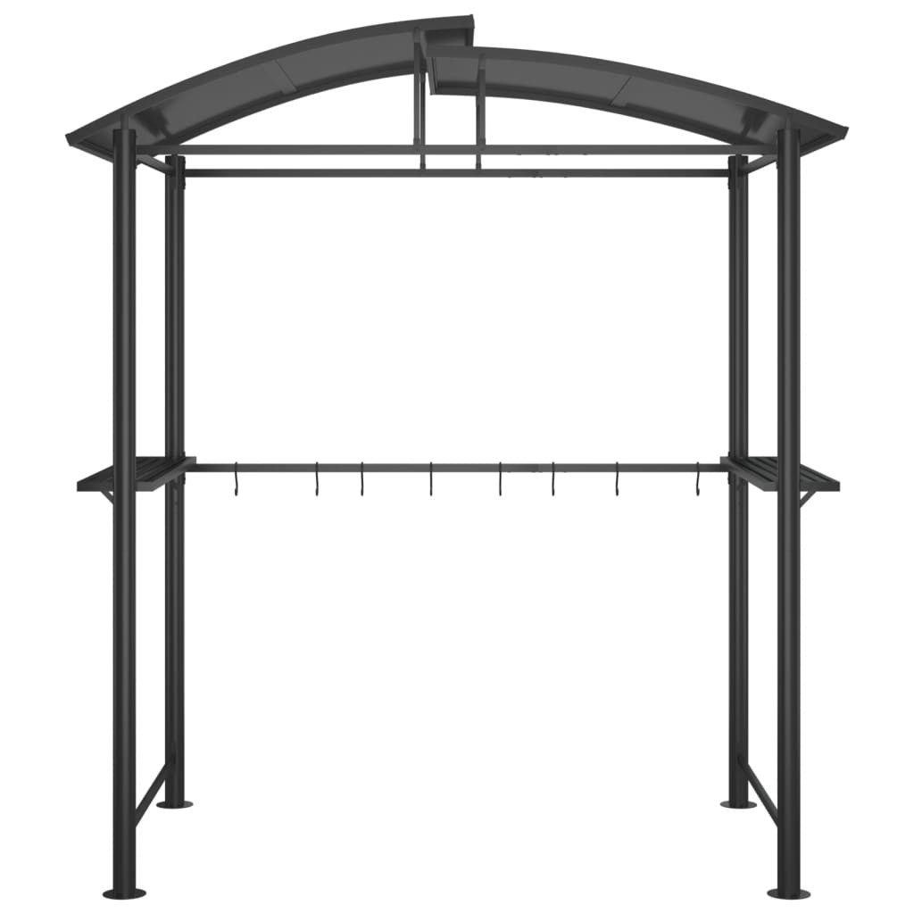vidaXL Partyzelt Grillpavillon mit Seitenregalen Anthrazit günstig online kaufen