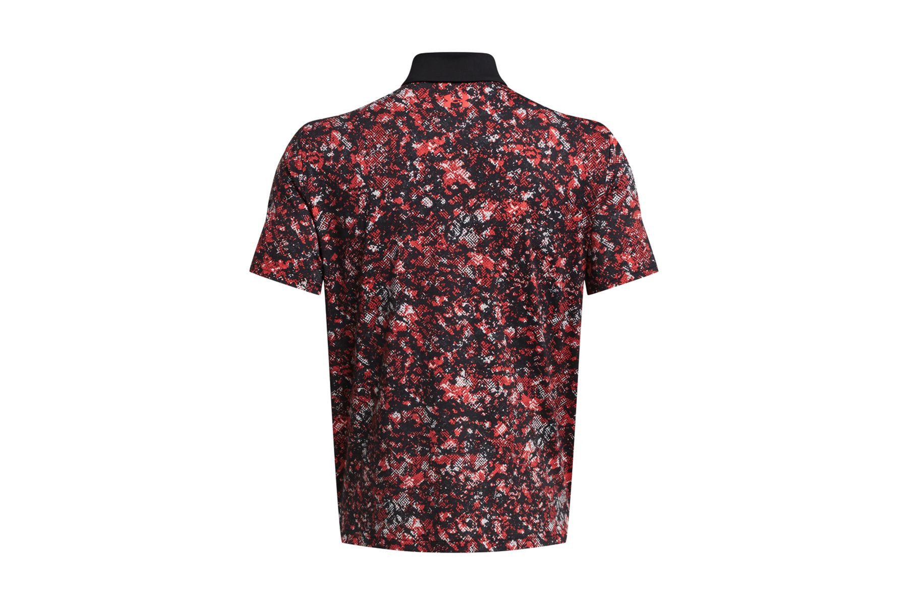 Under Armour® Poloshirt Under Armour Golf Polo T2G Printed Schwarz-Rot Gemustert Herren