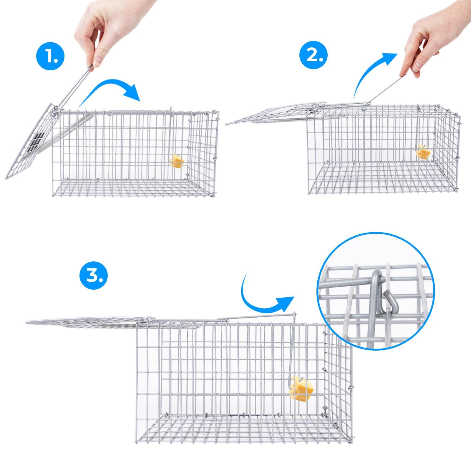 Kubus Schädlingsschutznetz Mausefalle, Hochsensitive Lebendfalle