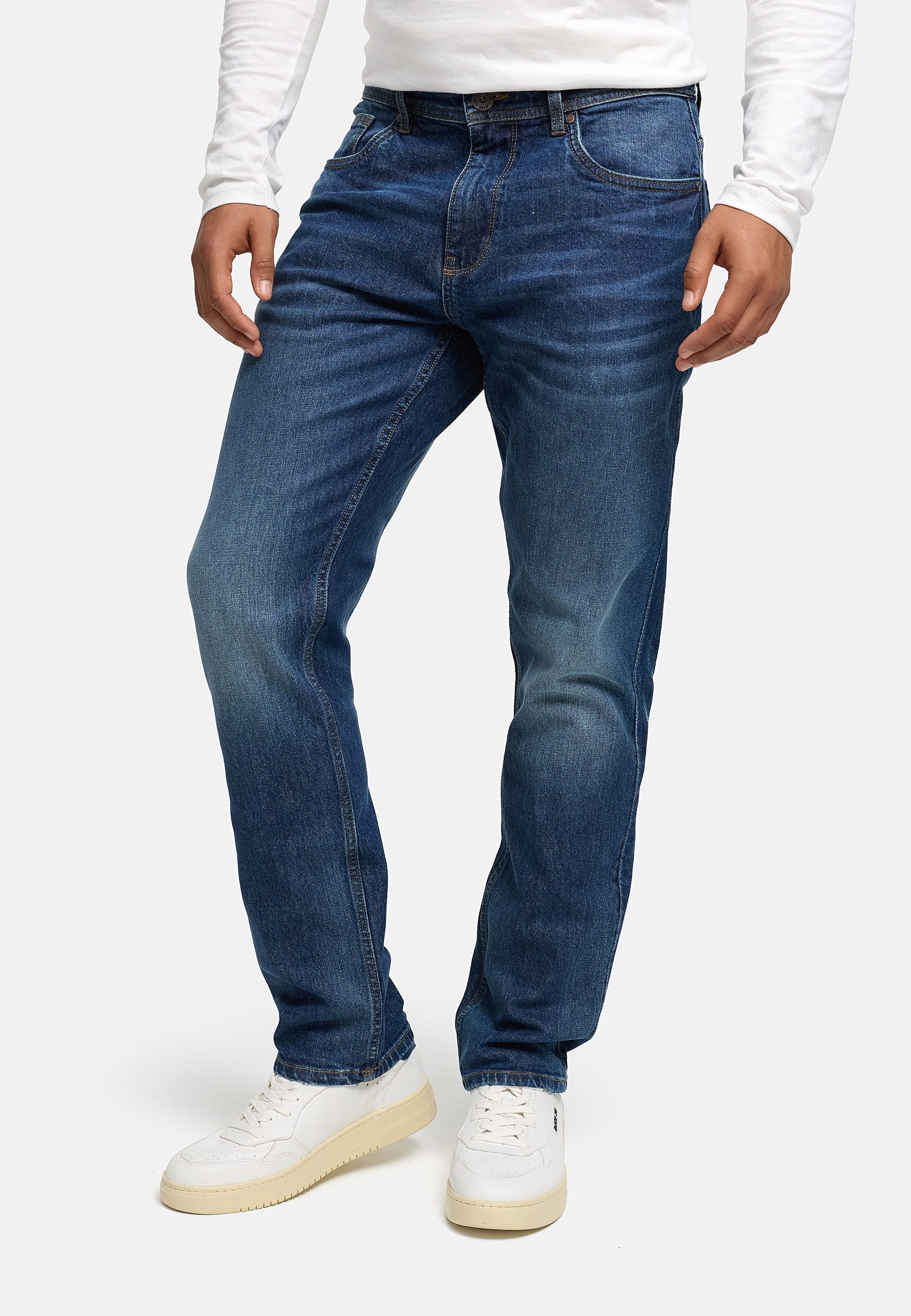 Indicode Regular-fit-Jeans Herren INValoy Jeanshose mit Stretch aus Baumwol günstig online kaufen