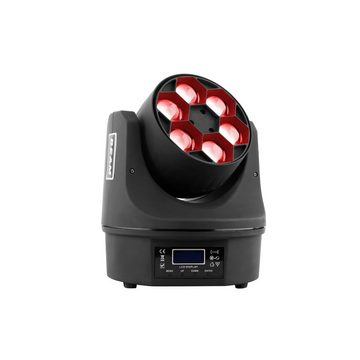 PURElight LED Scheinwerfer, Mini Moving-Head-Wash, RGBW-Farbmischung, 6x15W LEDs