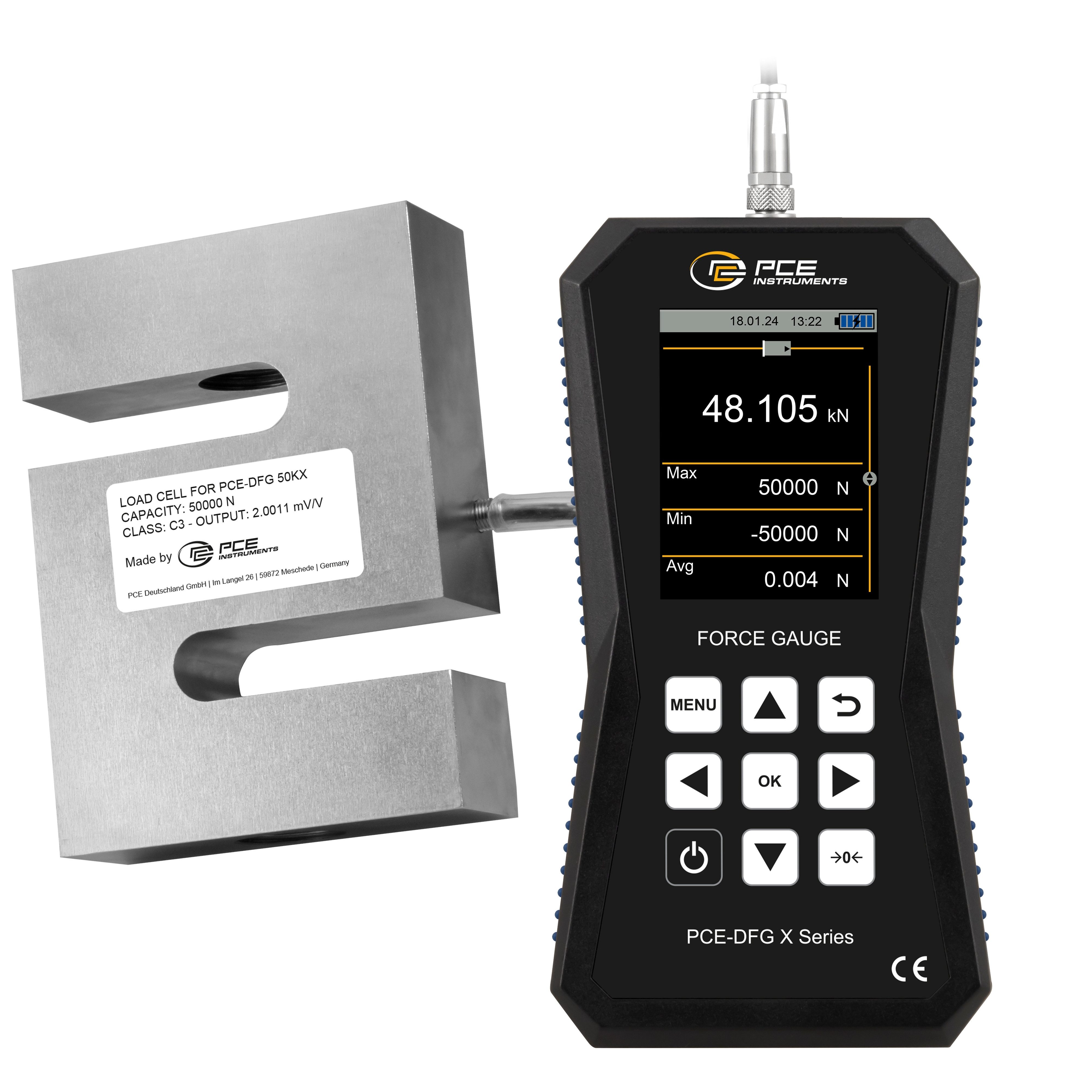 Raumluft-Qualitätssensor PCE Instruments Kraftmessgerät PCE-DFG 50K X