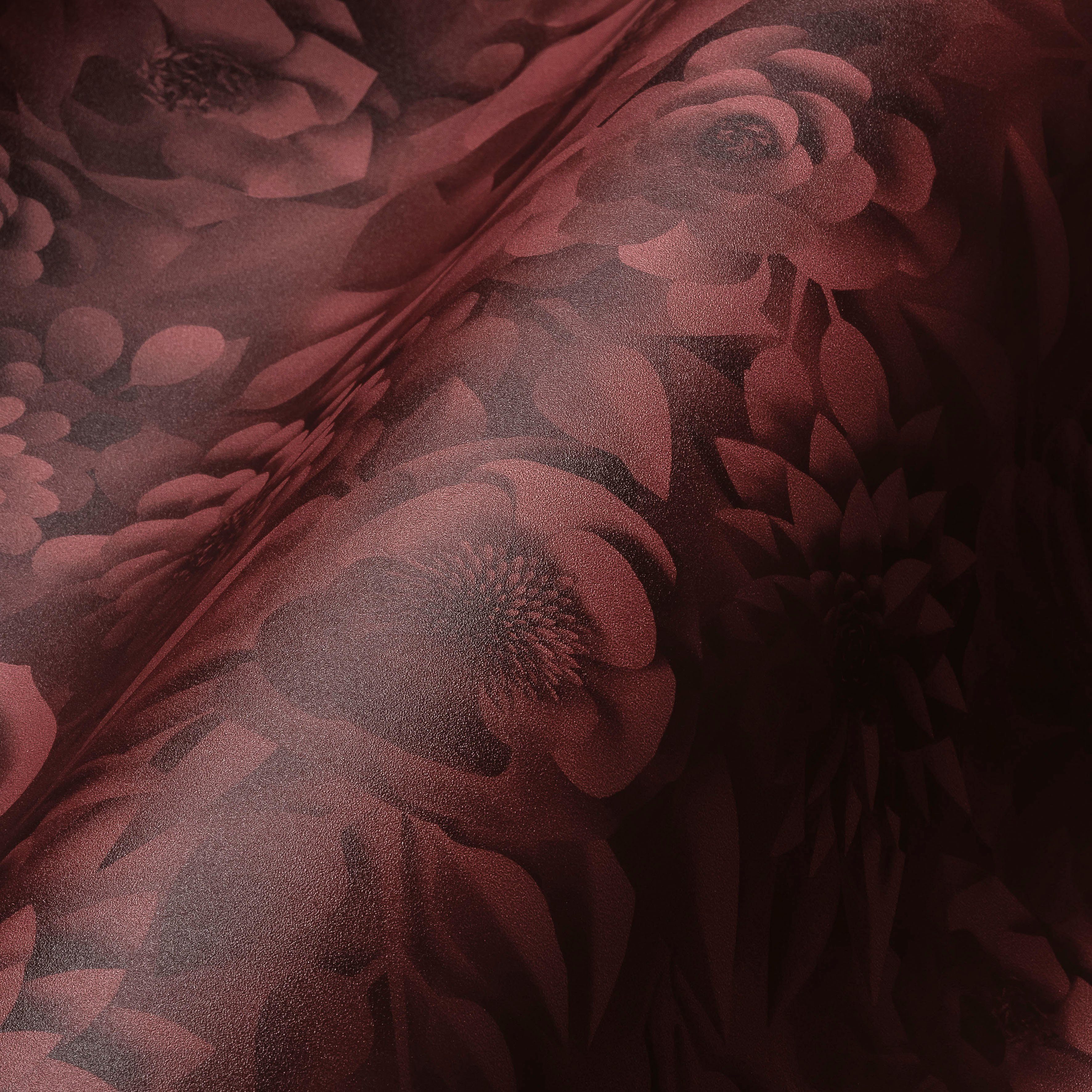A.S. Création matt, Blumenwand St), glatt, (1 Optik, Vliestapete PintWalls rot Blumen 3D