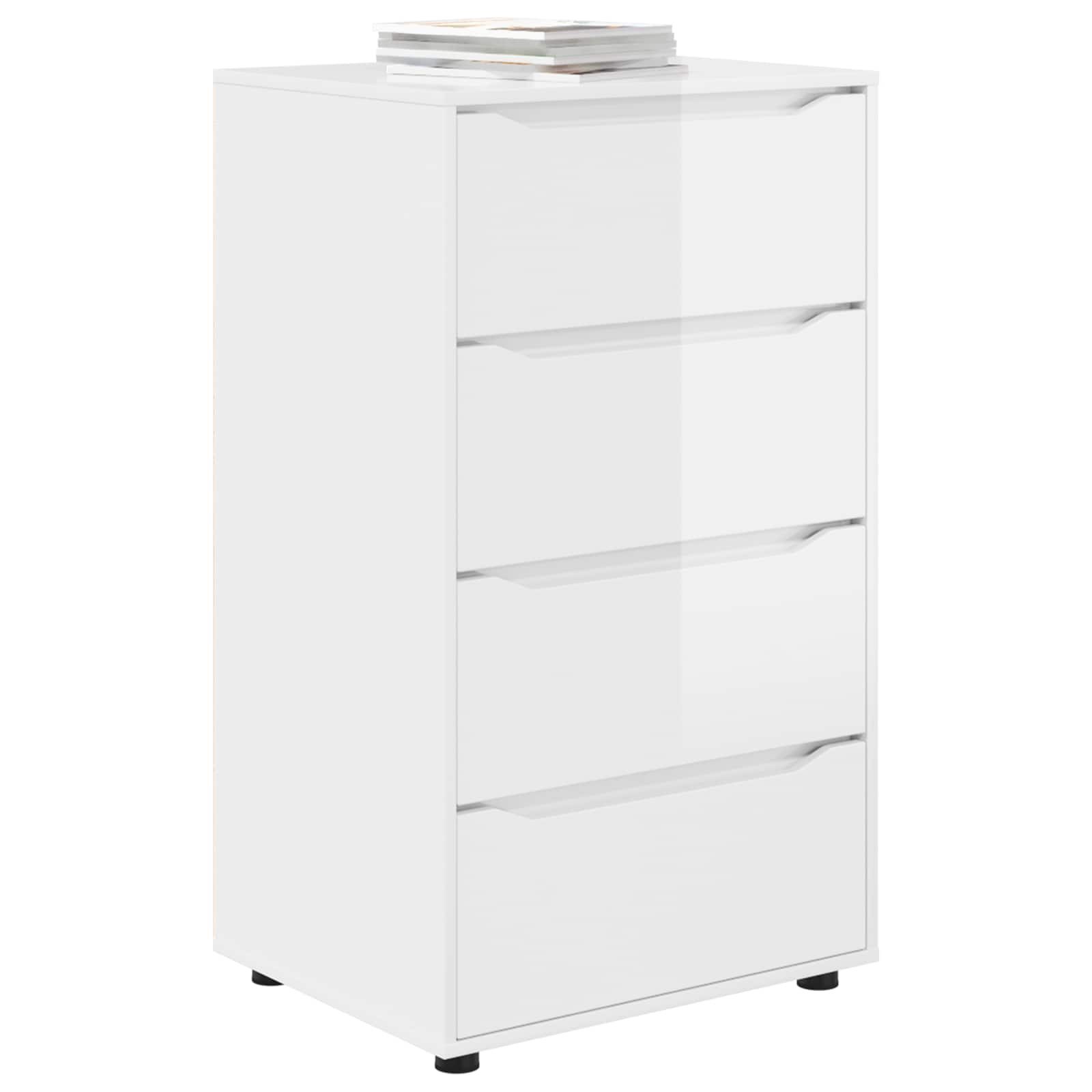 vidaXL Schranksystem Stauraumschränke 60 x 48 x 105 cm Holzwerkstoff Hochglanz Weiß (1-St)