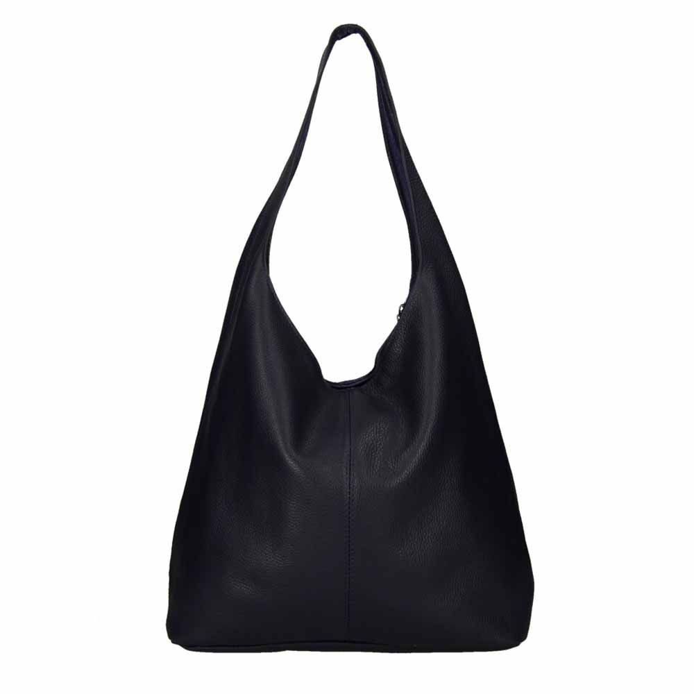 ITALYSHOP24 Shopper Made in Italy XL Damen echtes Leder Tasche Schultertasche Hobo Bag, Umhängetasche Workbag Businesstasche Ledertasche Beuteltasche Freizeit