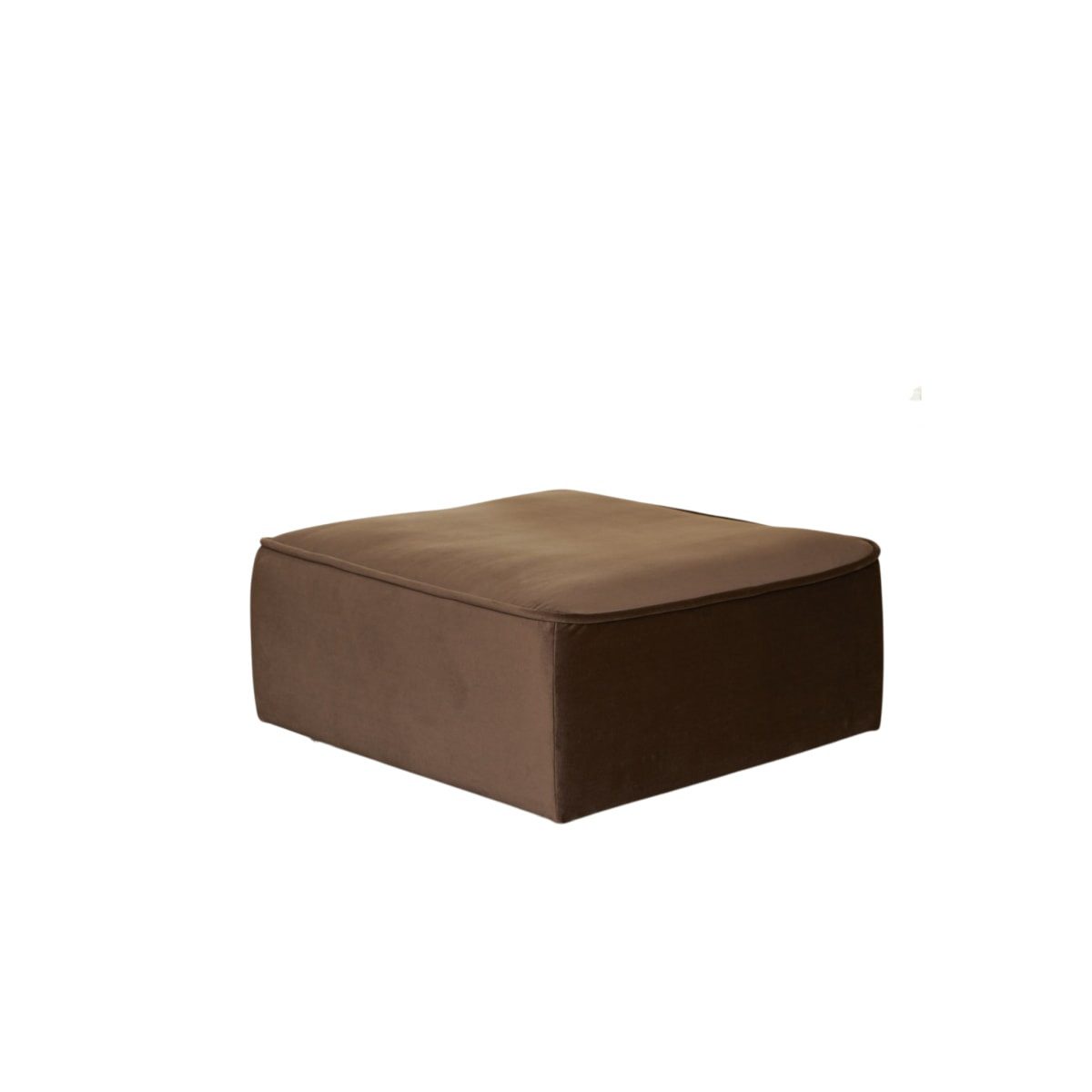 Tikamoon Sofa Quinto - Fußhocker aus braunem Stoff
