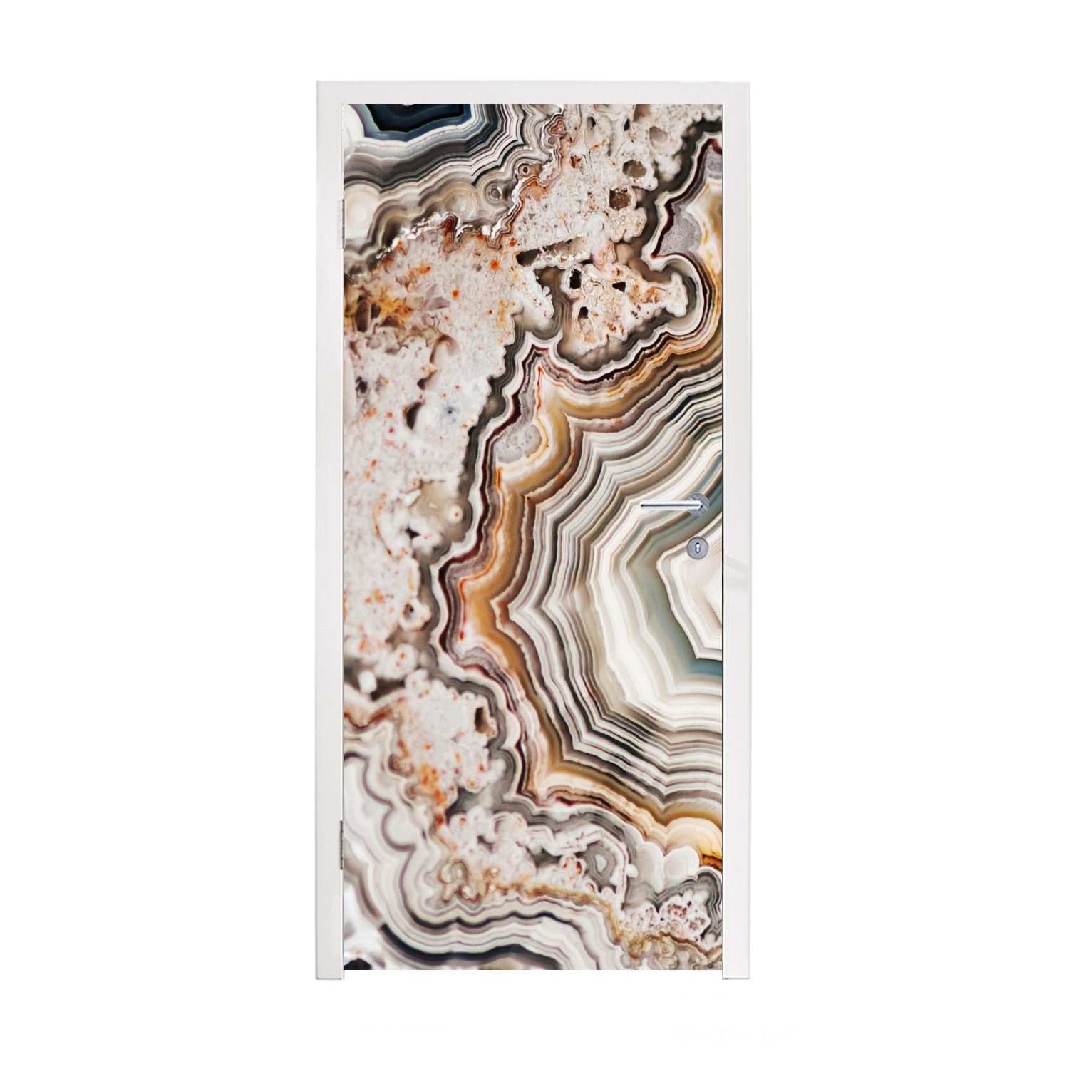 MuchoWow Türtapete Edelstein Tür, - 75x205 für bedruckt, St), cm - Abstrakt, Natur (1 Türaufkleber, Fototapete Marmor - Matt