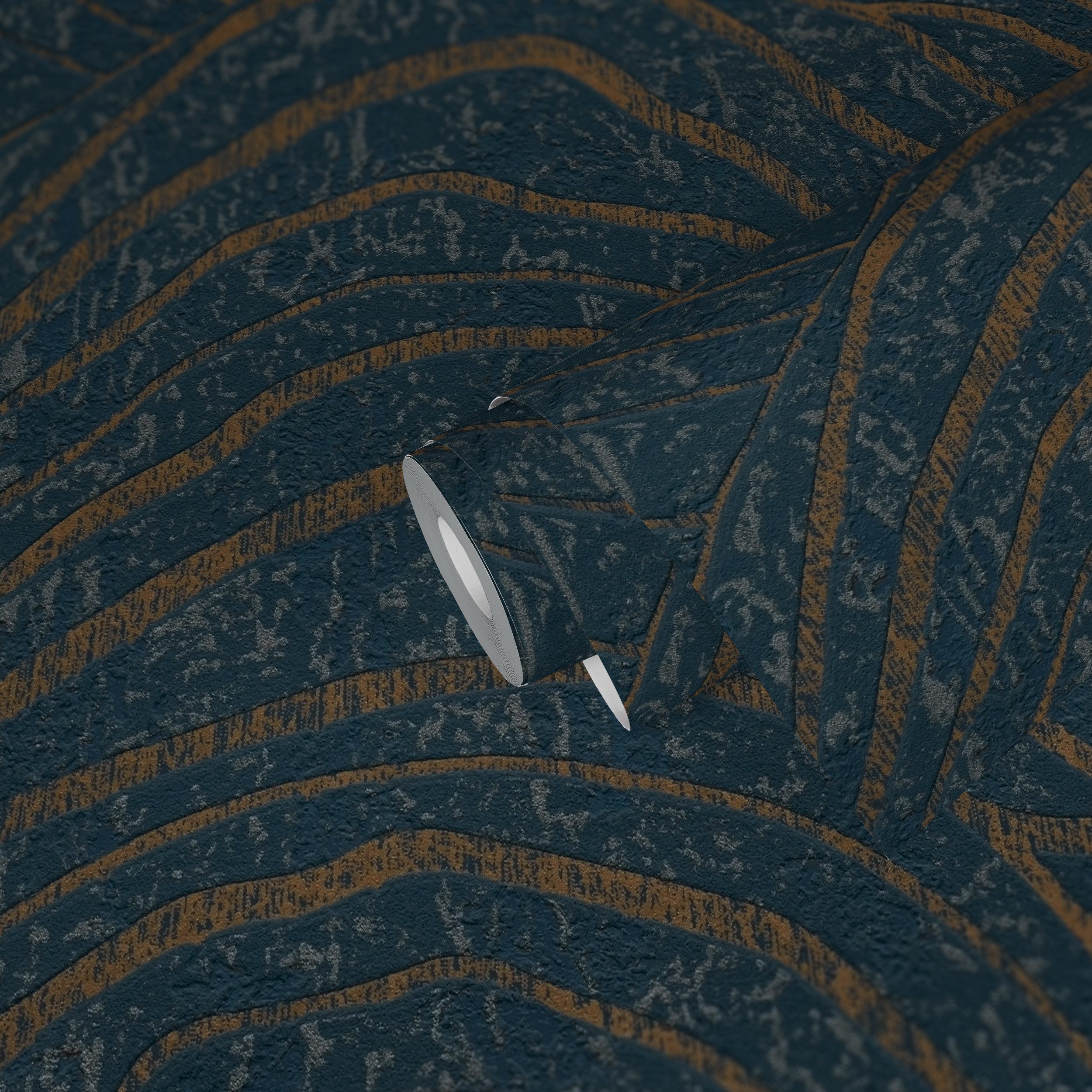 A.S. Création Vliestapete Jade 2 3D-Tapete Mustertapete Metallic-Effekt 3D, strukturiert, leicht glänzend, (1 St), Vliestapete Grafik für Schlafzimmer Küche Wohnzimmer 3D Design modern