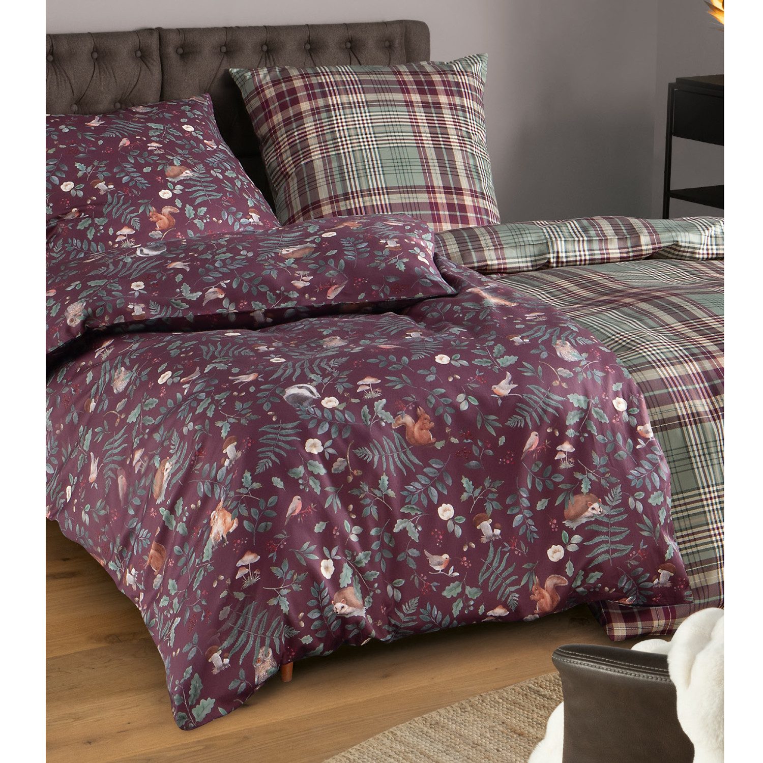 Elegante Bettwäsche Elegante Interlock Jersey Bettwäsche Hide 3591-1 Waldti günstig online kaufen