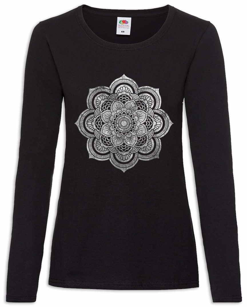 Langarmshirt Flower Mandala II Damen Langarmshirt Yantra Hinduism Buddhism