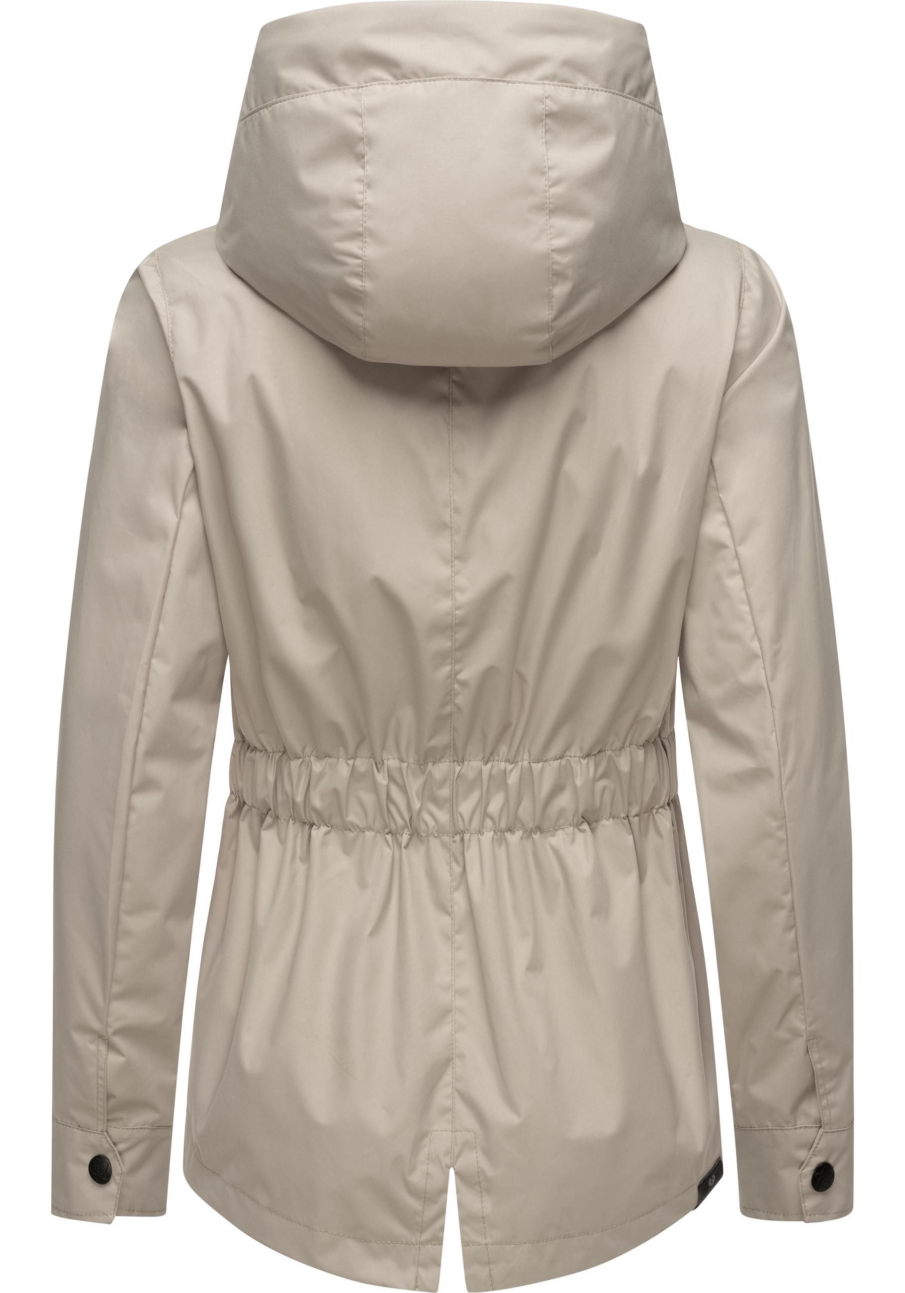 Ragwear Outdoorjacke Monade Übergang stylische Übergangsjacke mit großer Kapuze