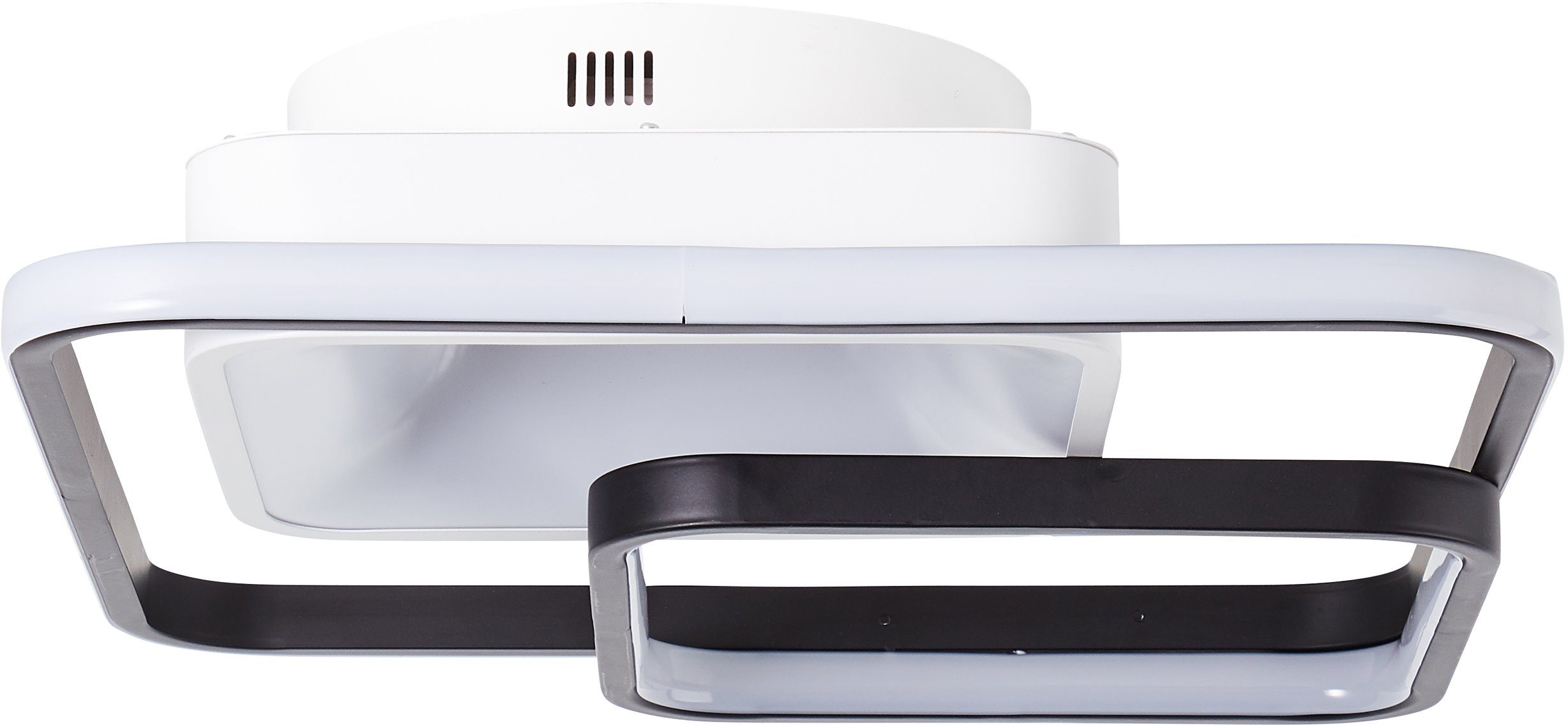 Brilliant LED Deckenleuchte Cava, Dimmfunktion, LED fest integriert, 40 x 40 cm, dimmbar, CCT, 5000 lm, Fernbedienung, Metall, weiß/schwarz