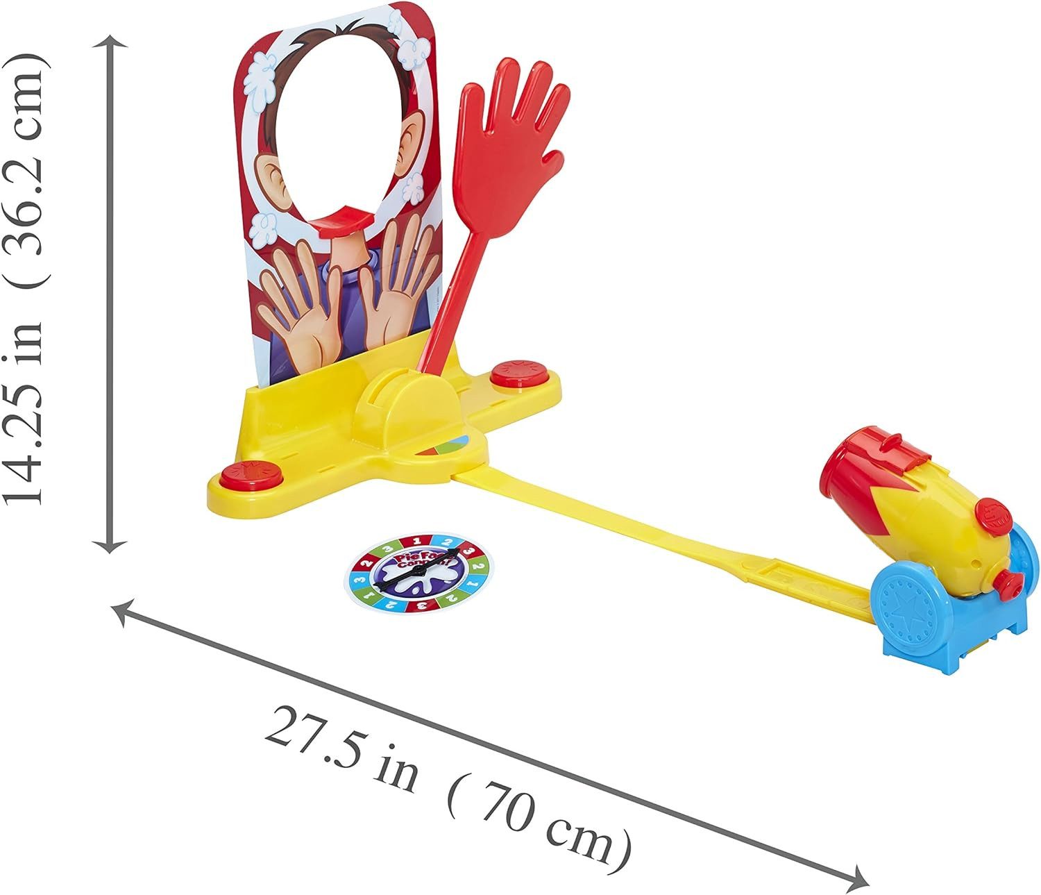 Hasbro Spiel Hasbro Pie Face Kanone Partyspiel für Kinder und Familie mit Sahne, Gesellschaftsspiel, Sahne-Überraschungseffekt, Partyspiel, Reaktionsspiel
