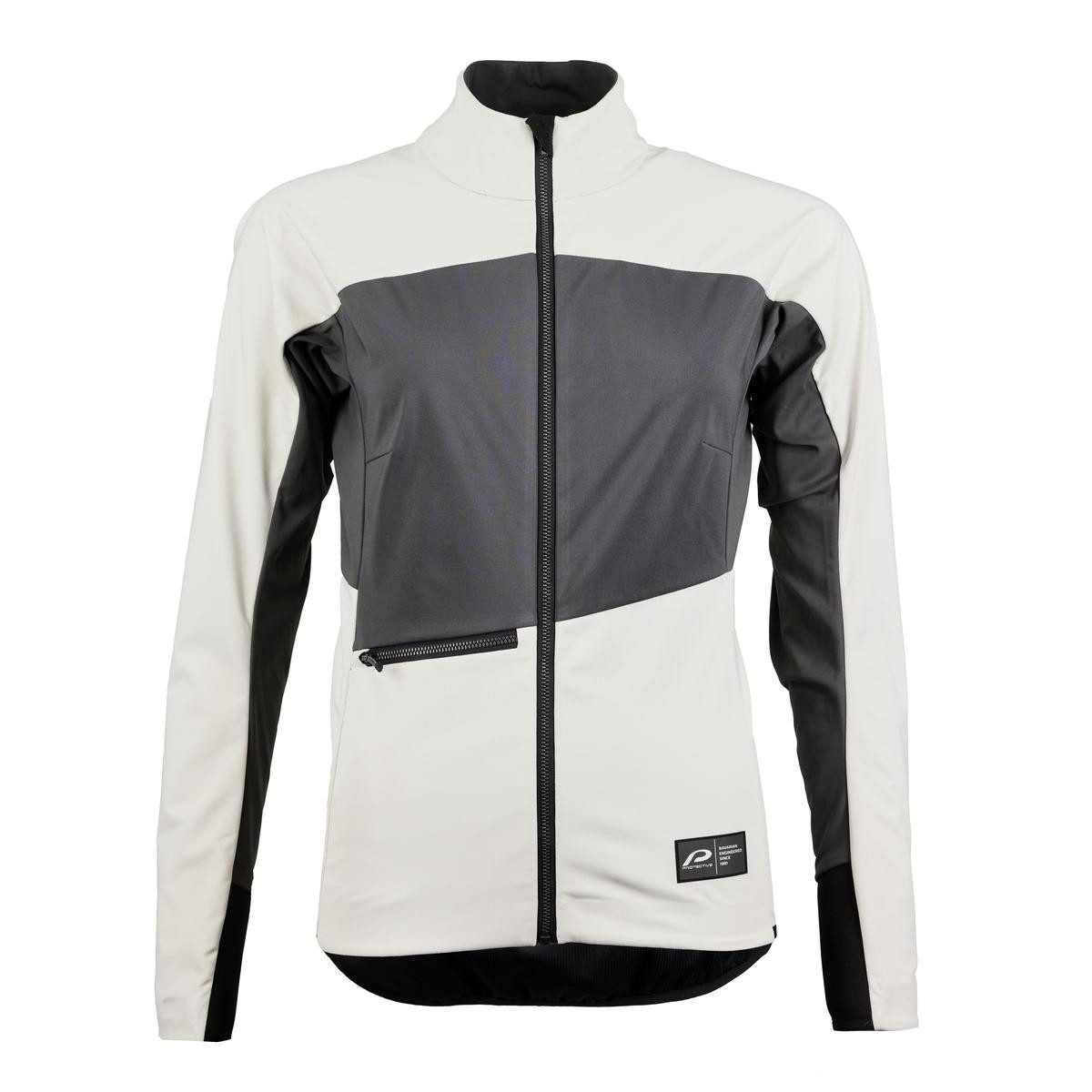 Protective Softshelljacke Softshelljacke Damen P-Beat Street 4.0 W - off white, 36 auch in großen Größen erhältlich, Frontreißverschluss mit Kinnschutz