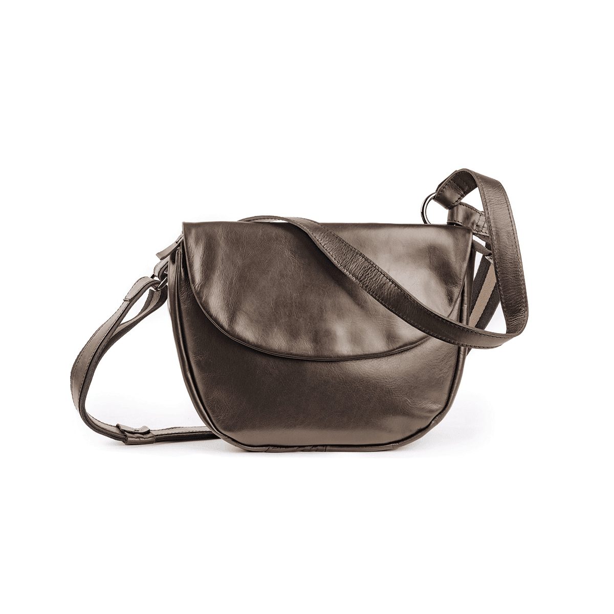 Abendtasche Lederhandtasche, dunkelbraun.