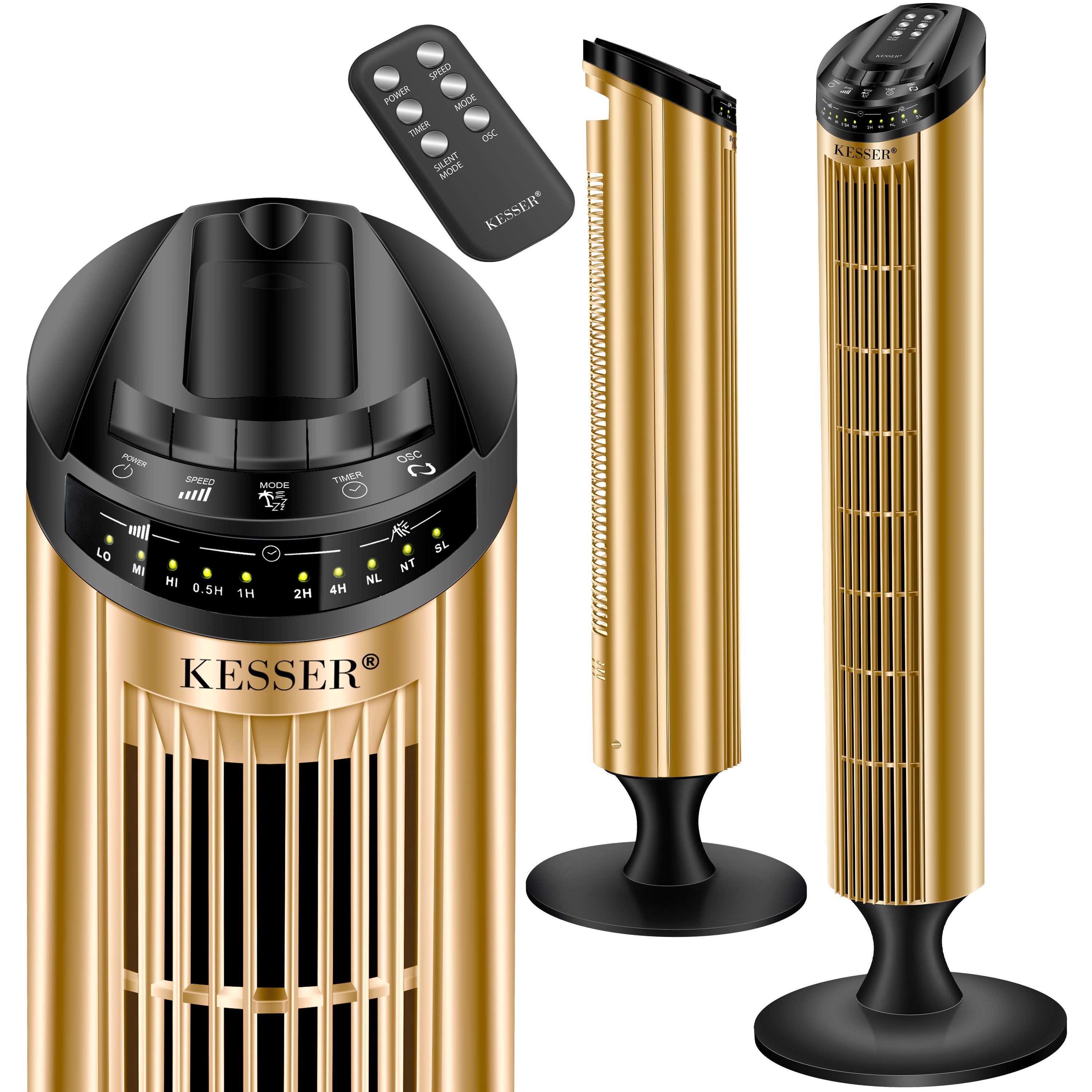 KESSER Turmventilator, Turmventilator FERNBEDIENUNG Ventilator LED Display