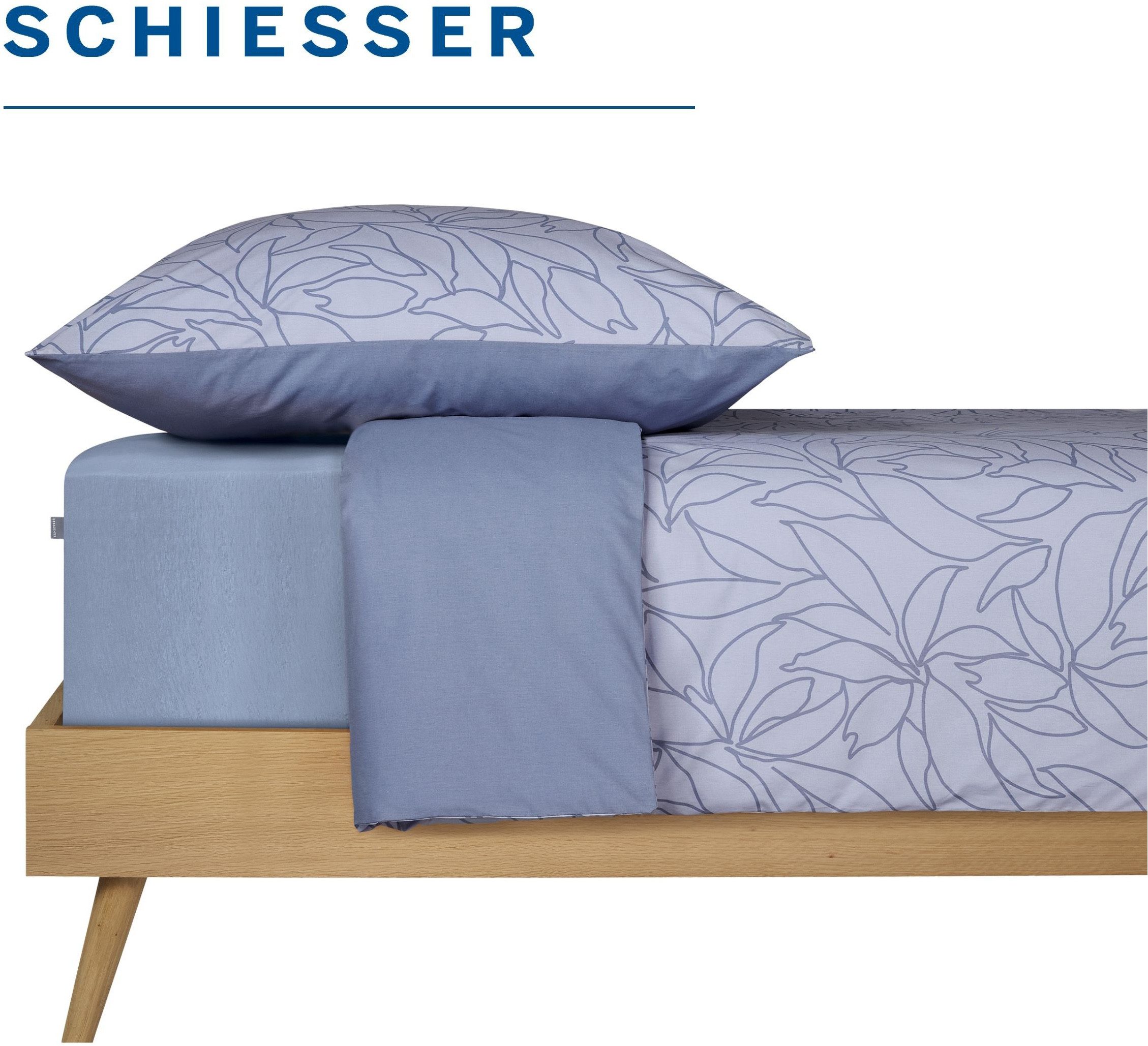 Schiesser Spannbettlaken Jessi aus 100% Baumwolle, Jersey, Gummizug: rundum, (1 Stück), für Matratzen bis zu 22 cm Höhe, OEKO-TEX® MADE IN GREEN – Bild 4 von 5
