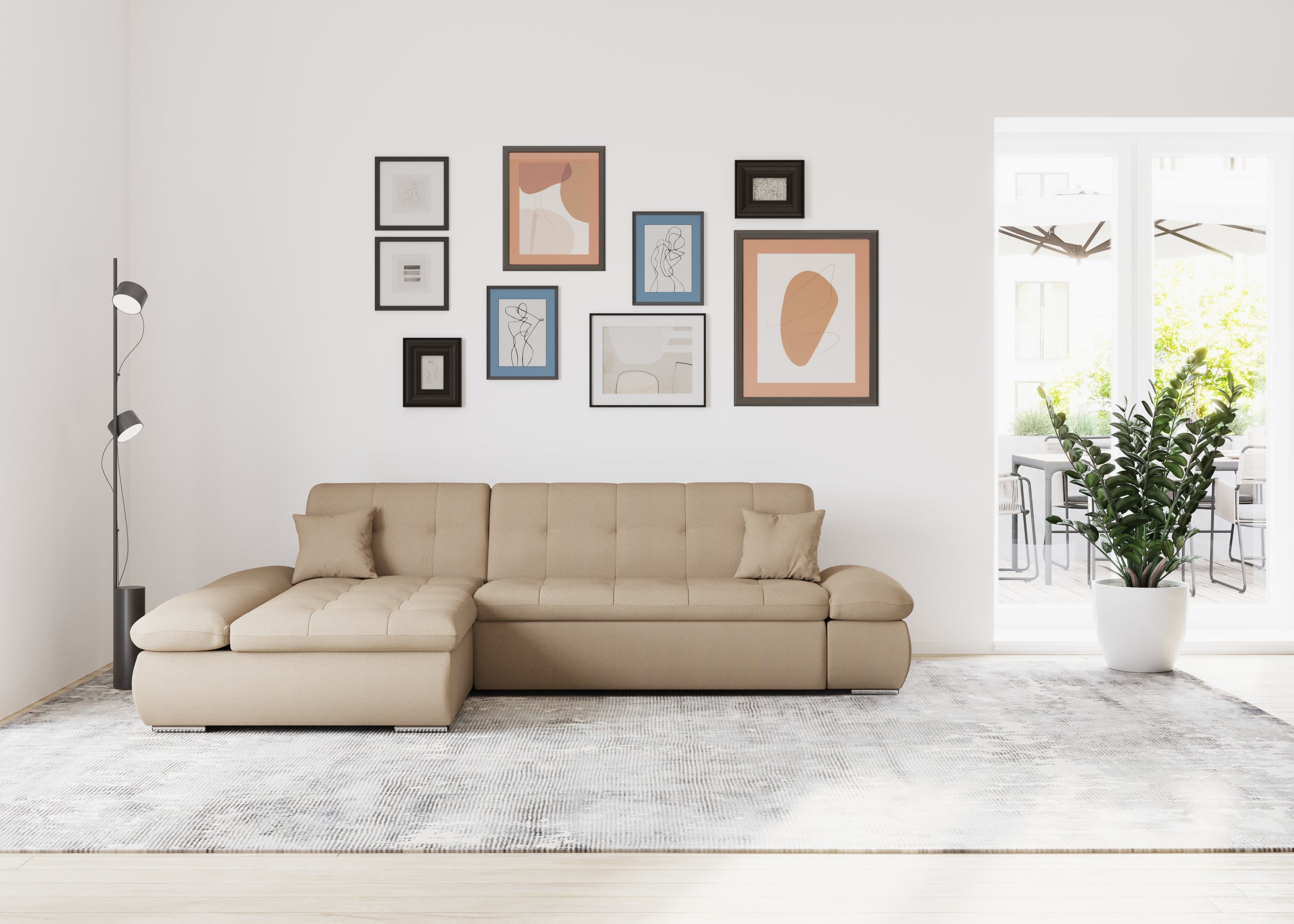 DOMO collection Ecksofa Moric, L-Form, XXL-Sofa günstig online kaufen