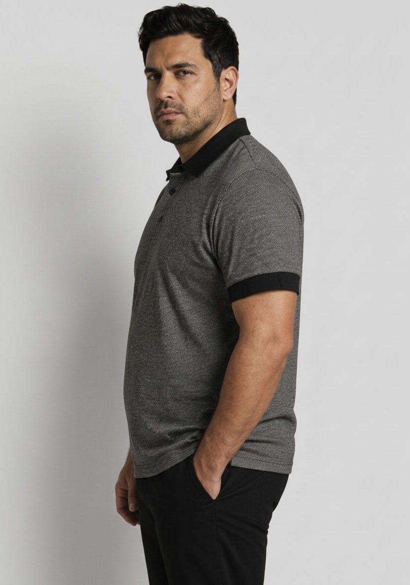 Man's World Plus Poloshirt auch in Grosse Größen bis Gr. 7XL Ärmel-Fit Regular Fit, Kurzarm, mit Seitenschlitzen, gemustert