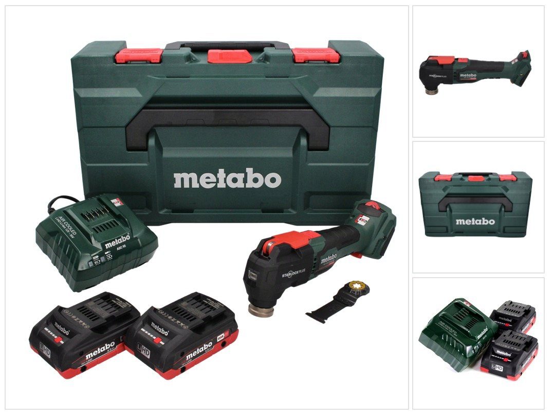 metabo Akku-Multifunktionswerkzeug MT 18 LTX BL QSL Akku Multitool 18 V Brushless Starlock Plus + 2x Akk