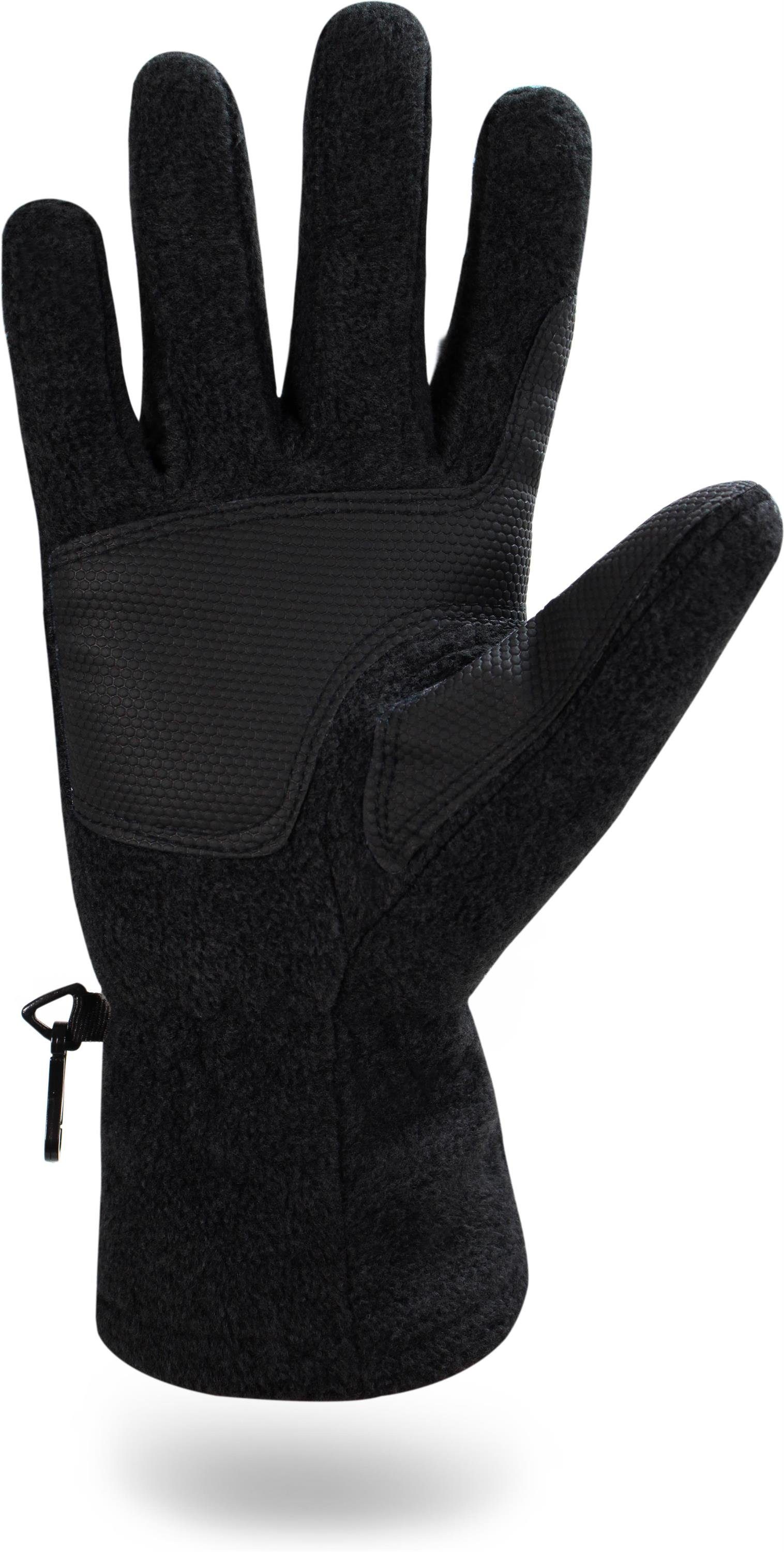 Polar Husky verstärkter Handschuhe für Lhotse Fleecehandschuhe Herren Unterziehhandschuhe mit Fleece Skihandschuhe Handinnenfläche Schwarz Damen Winterhandschuhe und