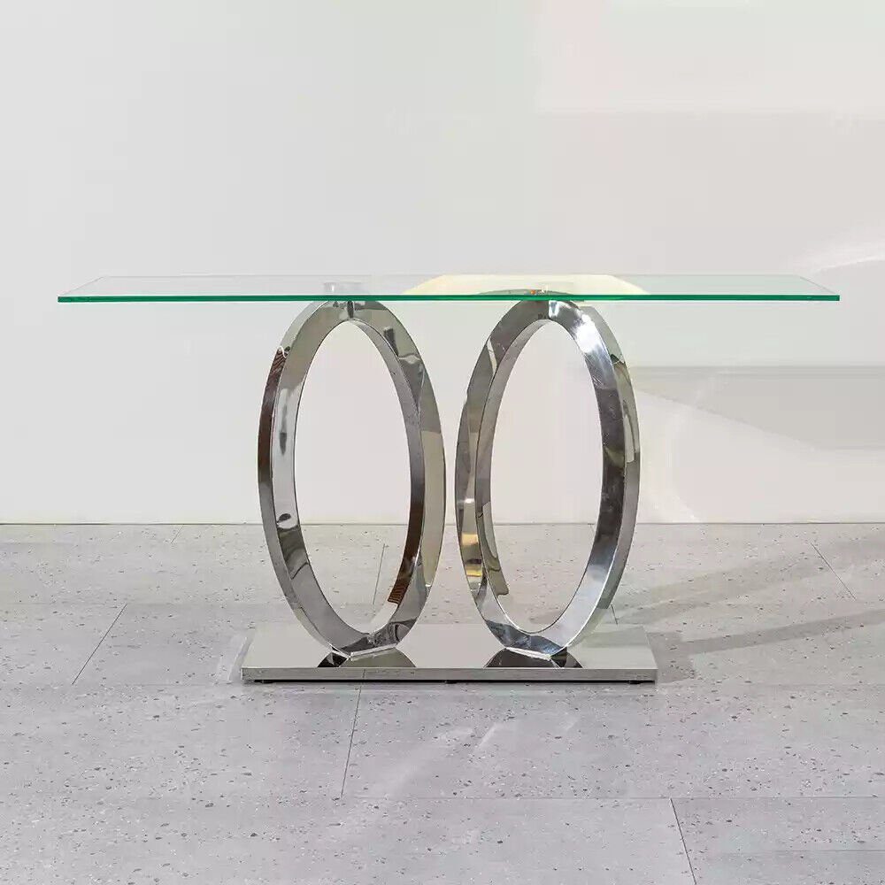 Edelstahl Europa Glas Konsole), Tische Designer 1x Design mit JVmoebel Made Konsole Konsolentisch Konsolen Tisch in Luxus (1-St.,